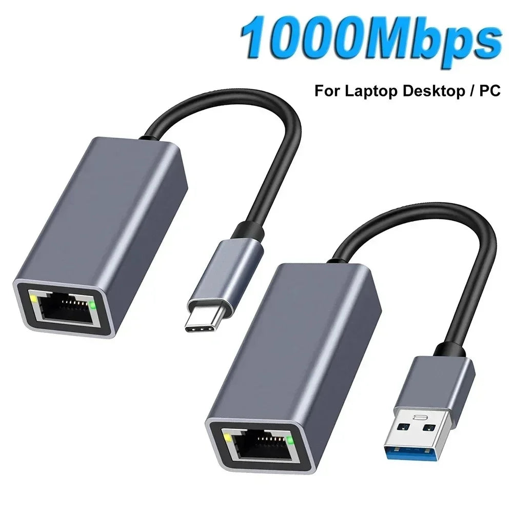 USB Type-C To RJ45 100/1000Mbps Lan Internet Cable USB Type C Ethernet Adapter Network Card For MacBook PC Windows XP 7 8 10 LUX