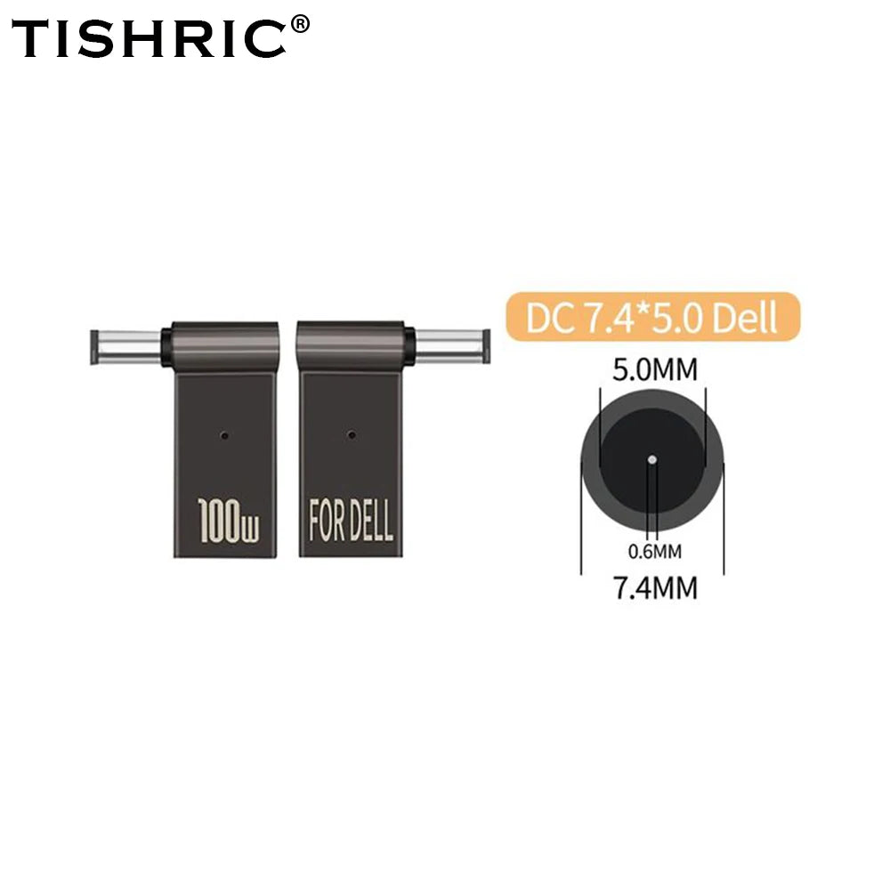 PD 100W Laptop Power Charger Converter Female Type-C To DC Male Jack Plug Supply Adapter Connector 5A For Notebook Computer PC