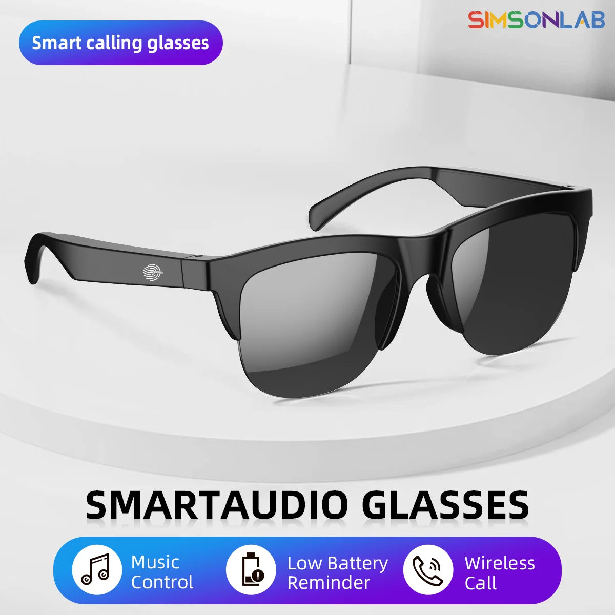 2026 New Hot Sale AI Assistant Smart Glasses 360° HD Sound Smart Touch Control Phone Answer Call Anti-UV Lenses IP4 Riding Gifts