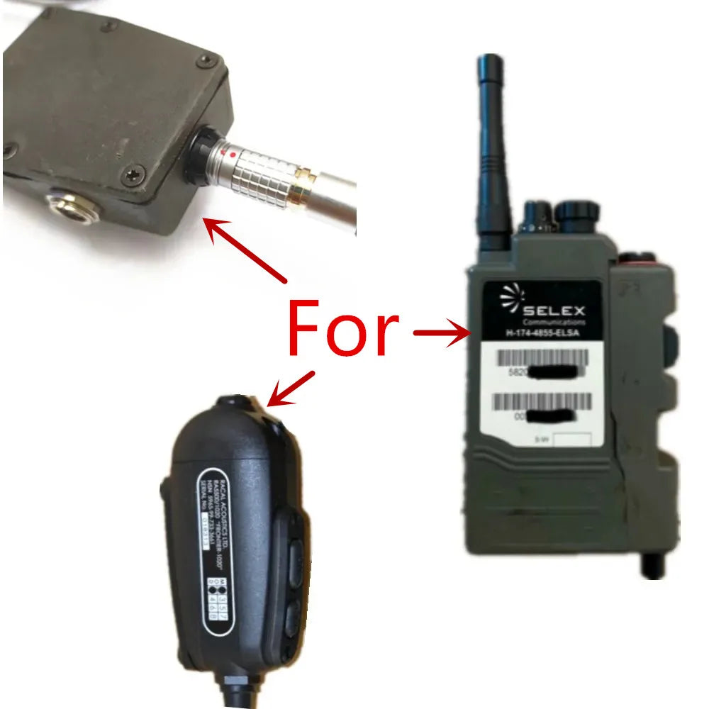 Tactical headset adapter 5Pin to for Nexus TJ-101 NATO Wire Adaptor  for H4855 Radio forBowman PRR, for Selex CT