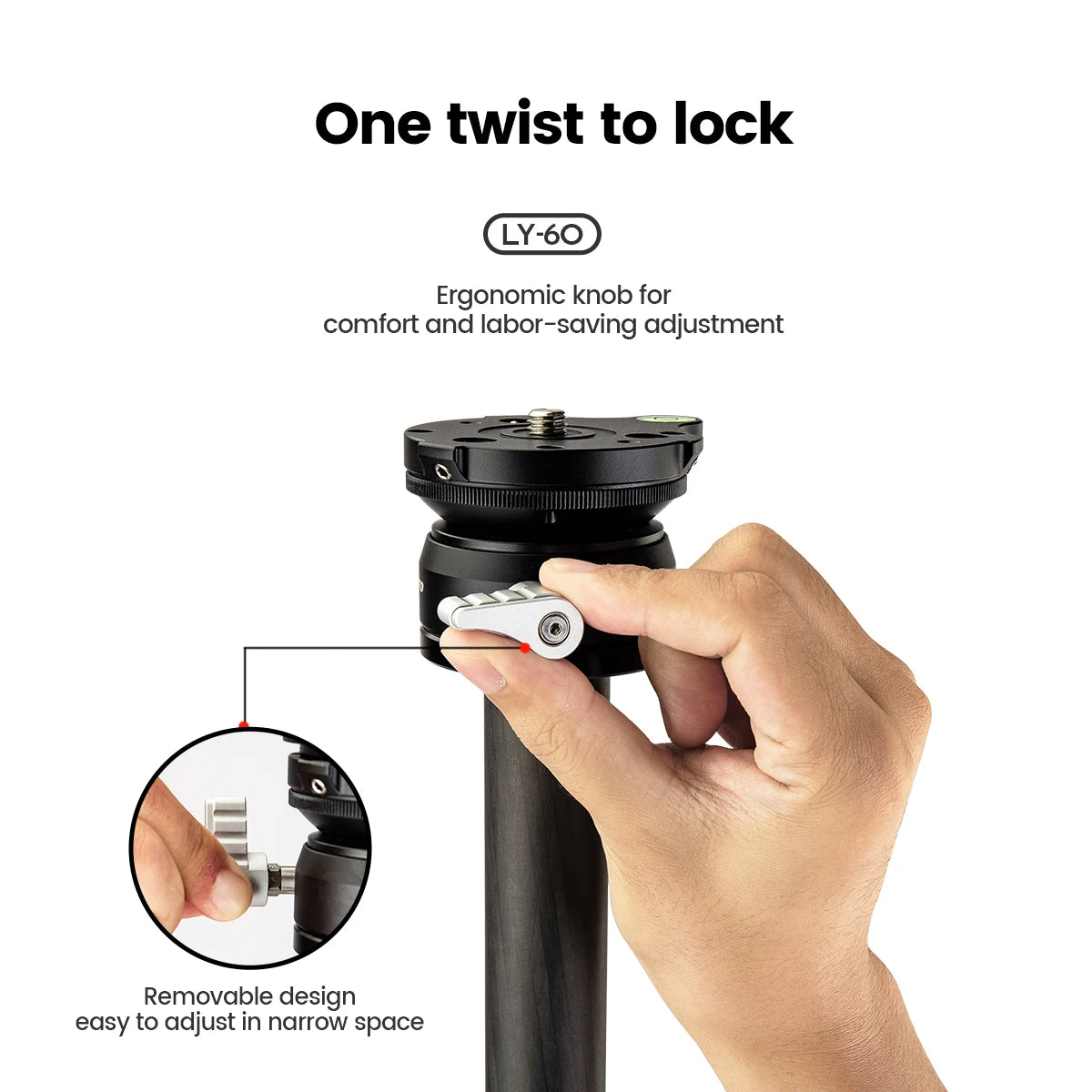 Fotopro LY-60 Tripod Speedy Mini Leveling Base Universal Horizontal Adjustment Mount for DSLR Camera
