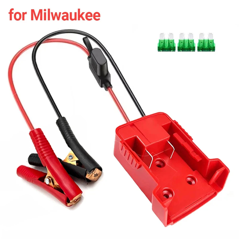 For Makita/DeWalt/Milwaukee 18V Igniter Jump Starters Car And Motorcycle Lithium Battery Emergency Power Supply with 3 Fuses