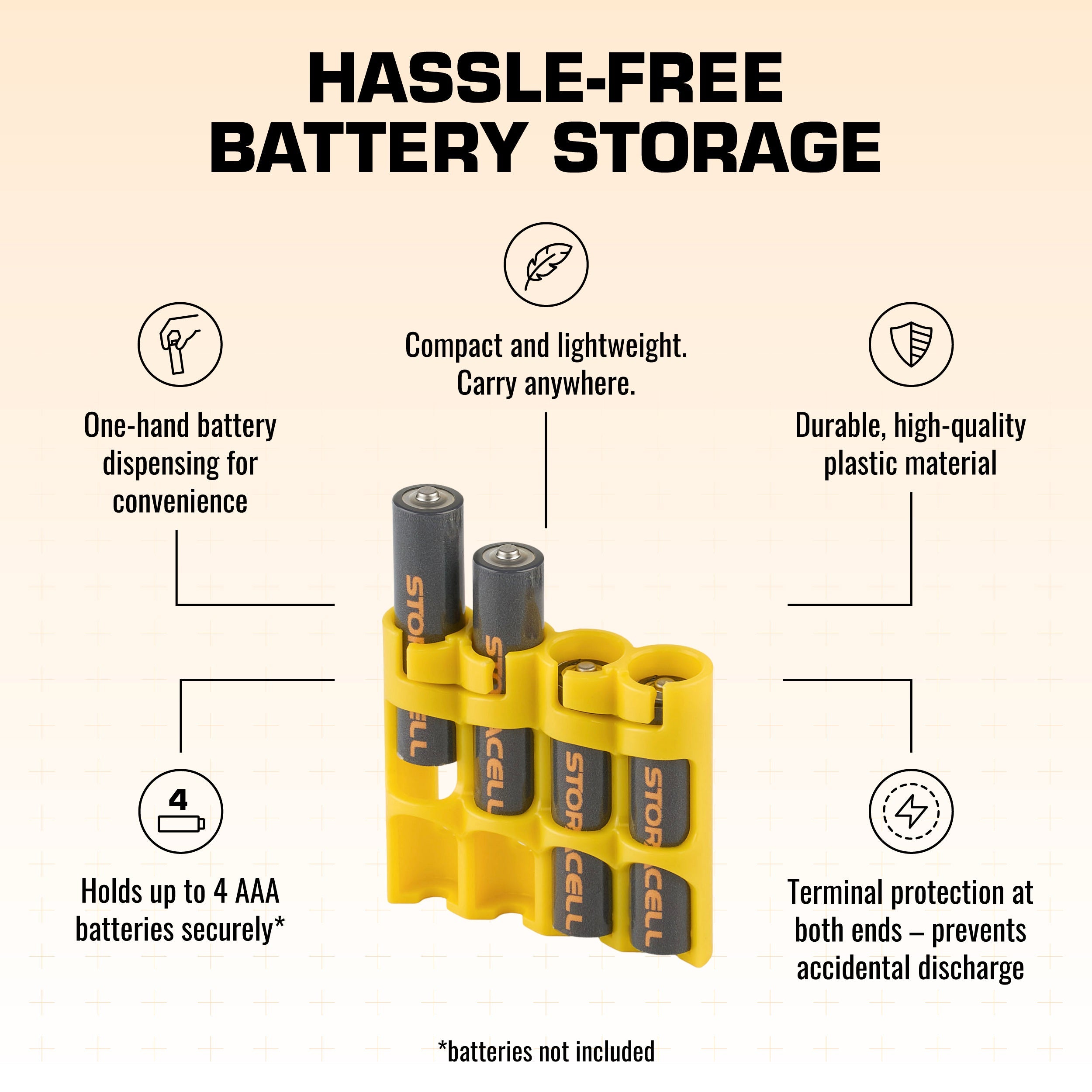 Slim Line AAA 4 Pack (Yellow)