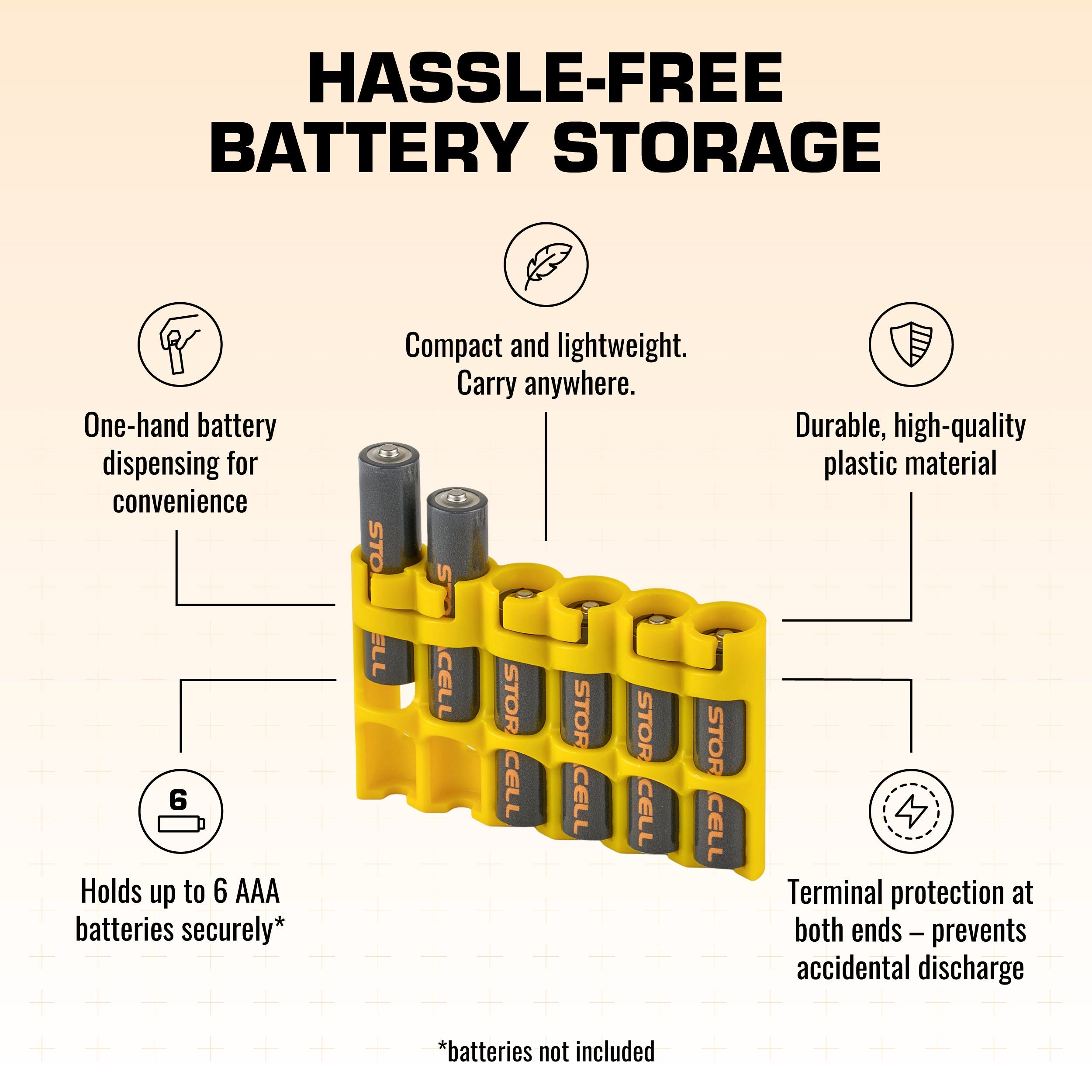 Slimline AAA 6 Pack (Yellow)