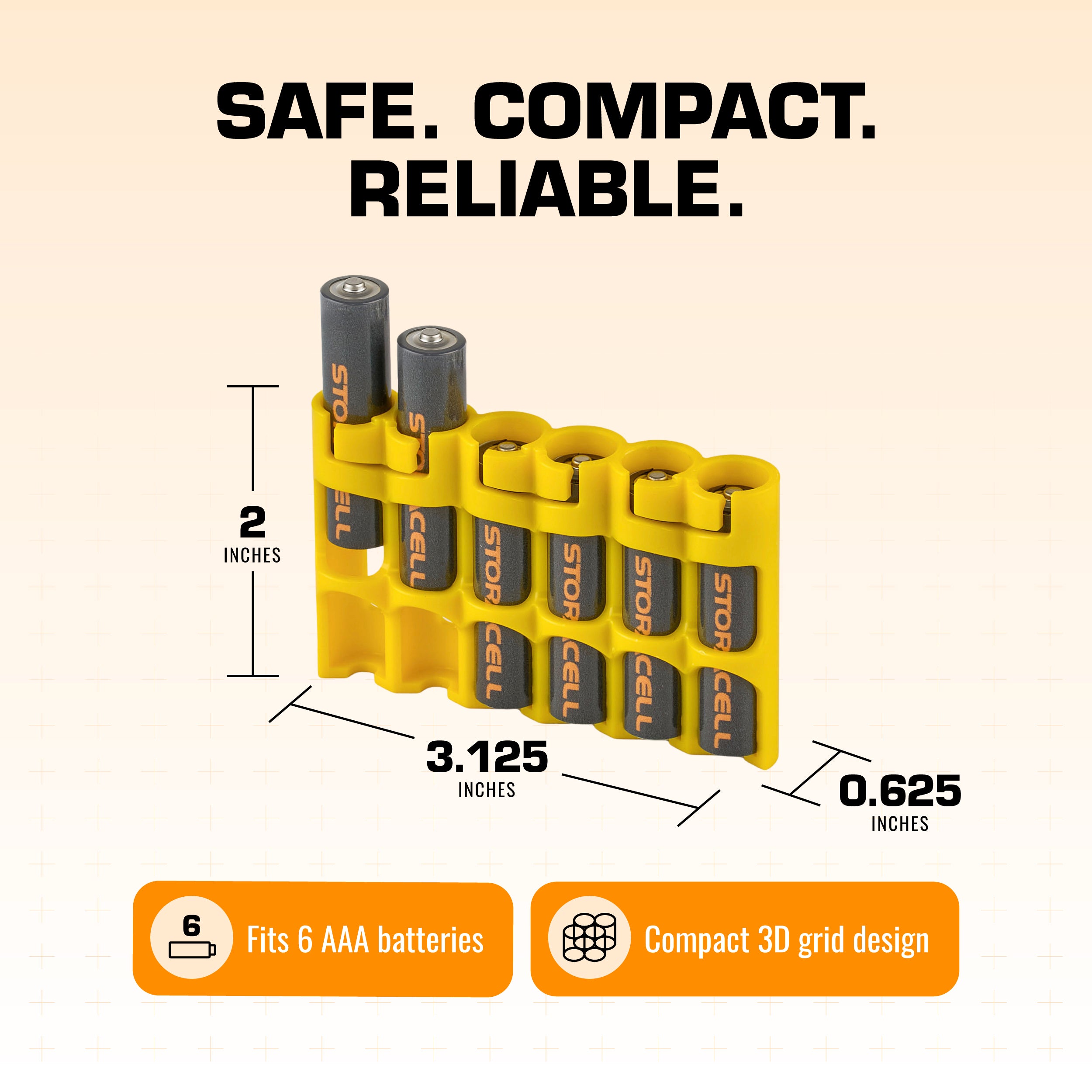 Slimline AAA 6 Pack (Yellow)