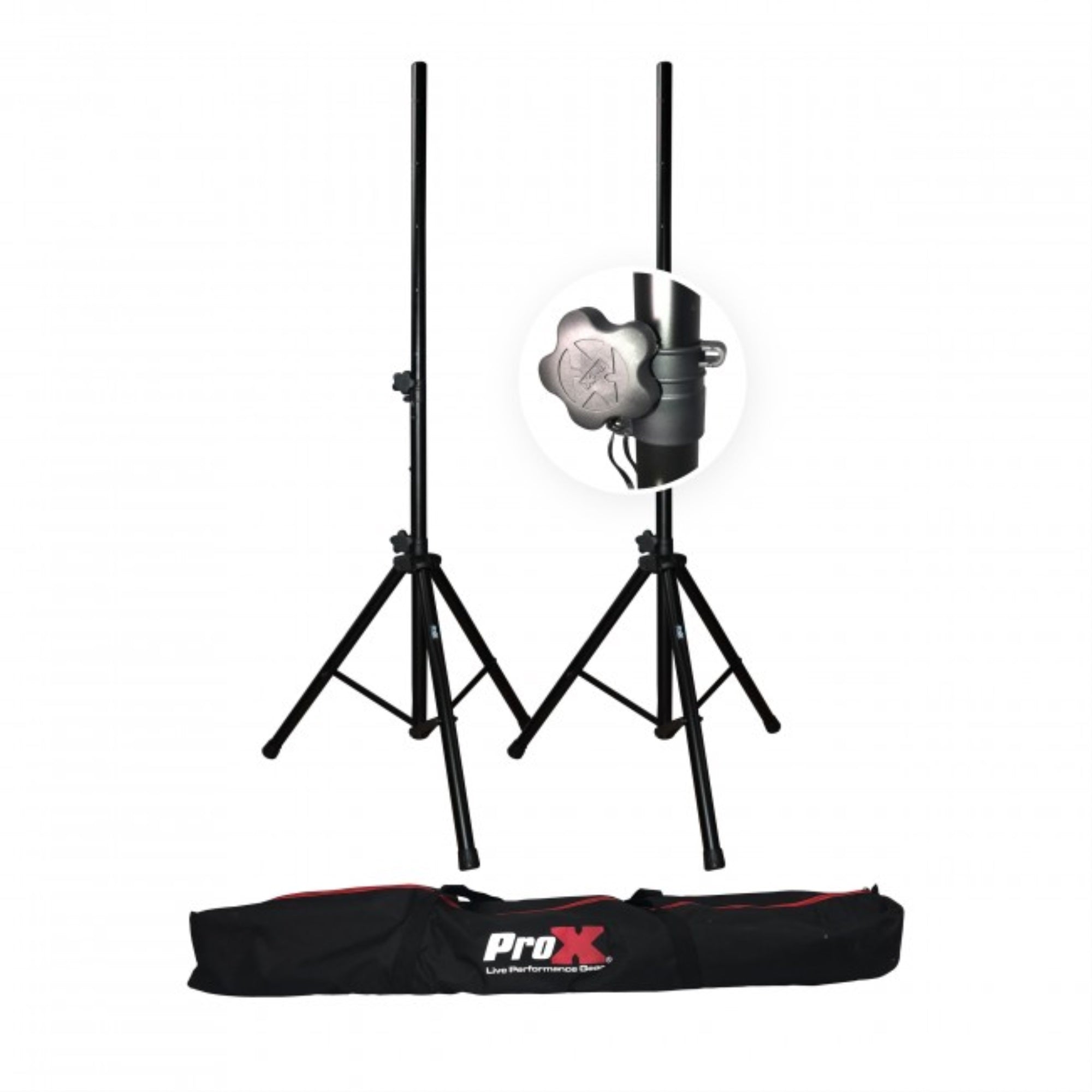 ProX TSS18P Set of 2 Heavy Duty Speaker Tripod Stands 6 ft. (44 inch72 inch) W/Bag