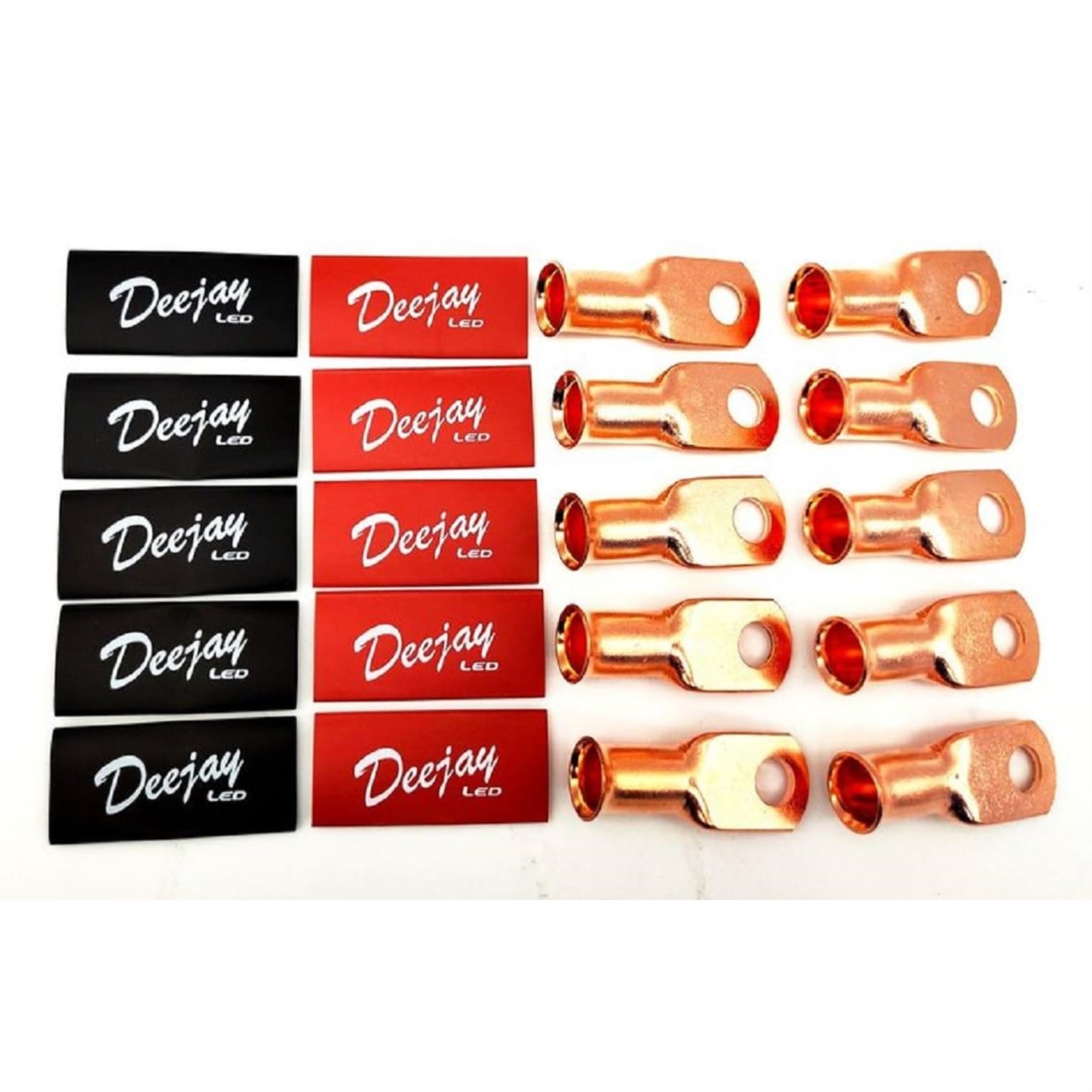 10 Pack Crimp Connector Style For 2 Gauge Wire Pink/Black Insulators