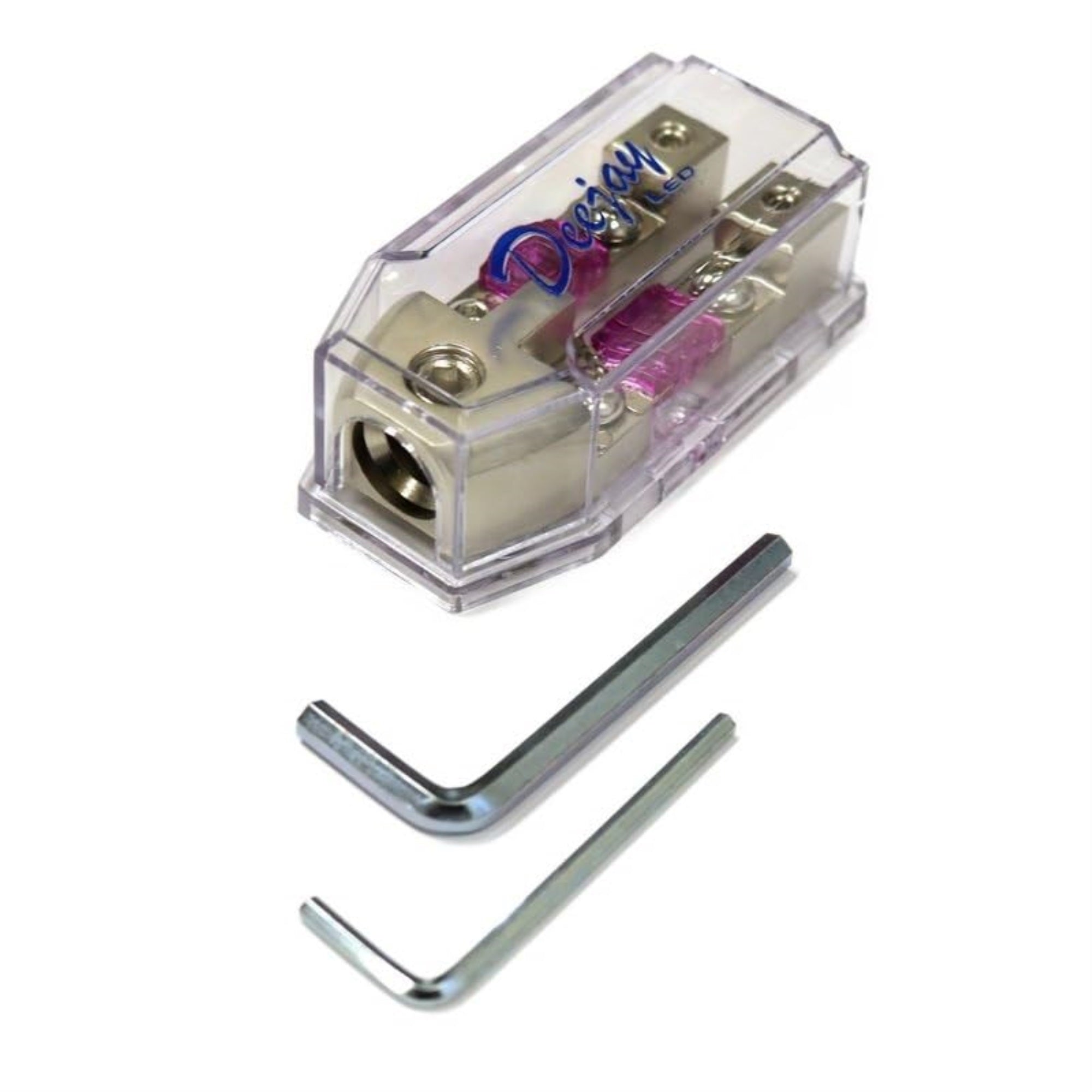 Main power distribution block Includes two ANL premounted fuses of 100 Amps each