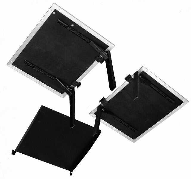 Two Side Wings For Most 6U Slant Racks and DJ Coffin Folding Stands Includes 1USpace Steel Rack Shelf