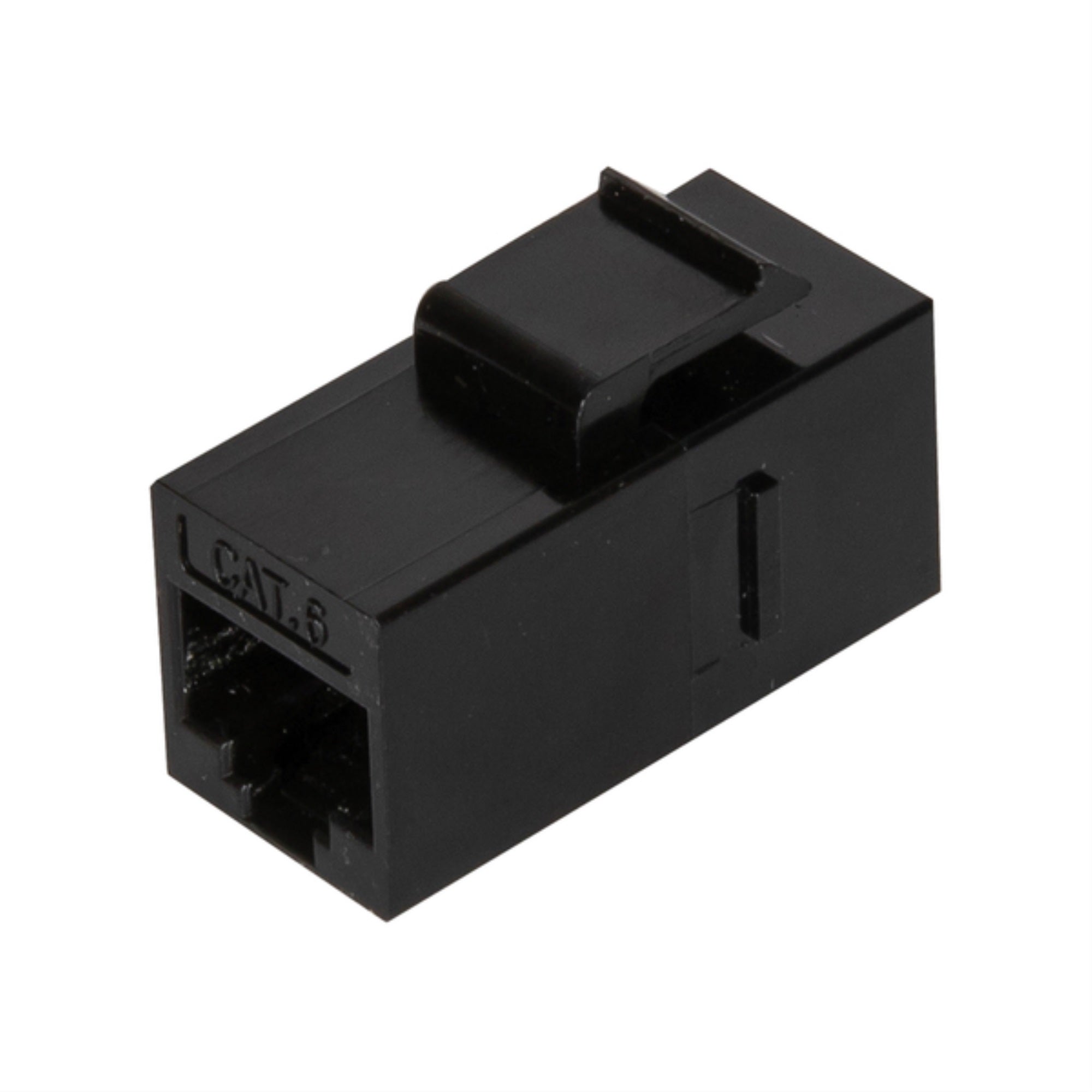 Vericom MKJ6U01352 VGC Series CAT6 UTP RJ45 Keystone Coupler, Unshielded, Black