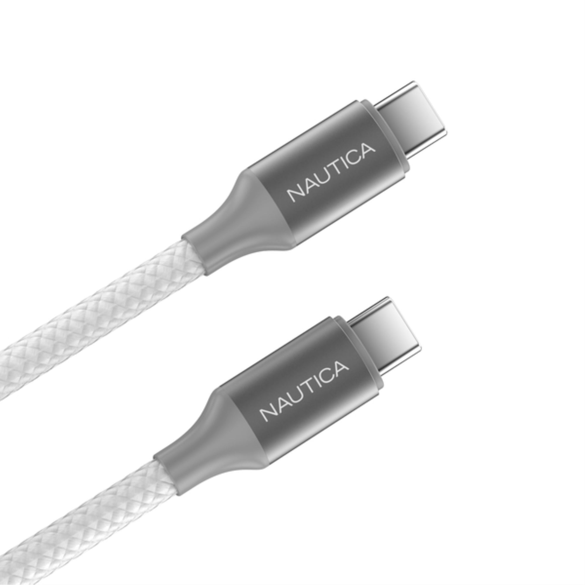 Nautica UCCCB170204 USBC to USBC Charge and Sync Turan 60Watt Fast Charge Cable, 4 Ft, 3 Pack, CB530 (White)