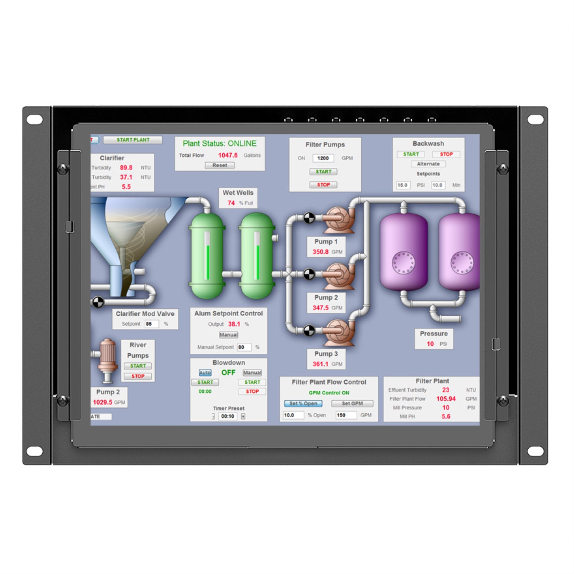 TK1040NP/C/T B LILLIPUT 10.4 inch Industrial Touch Monitor Open frame design for optional.
