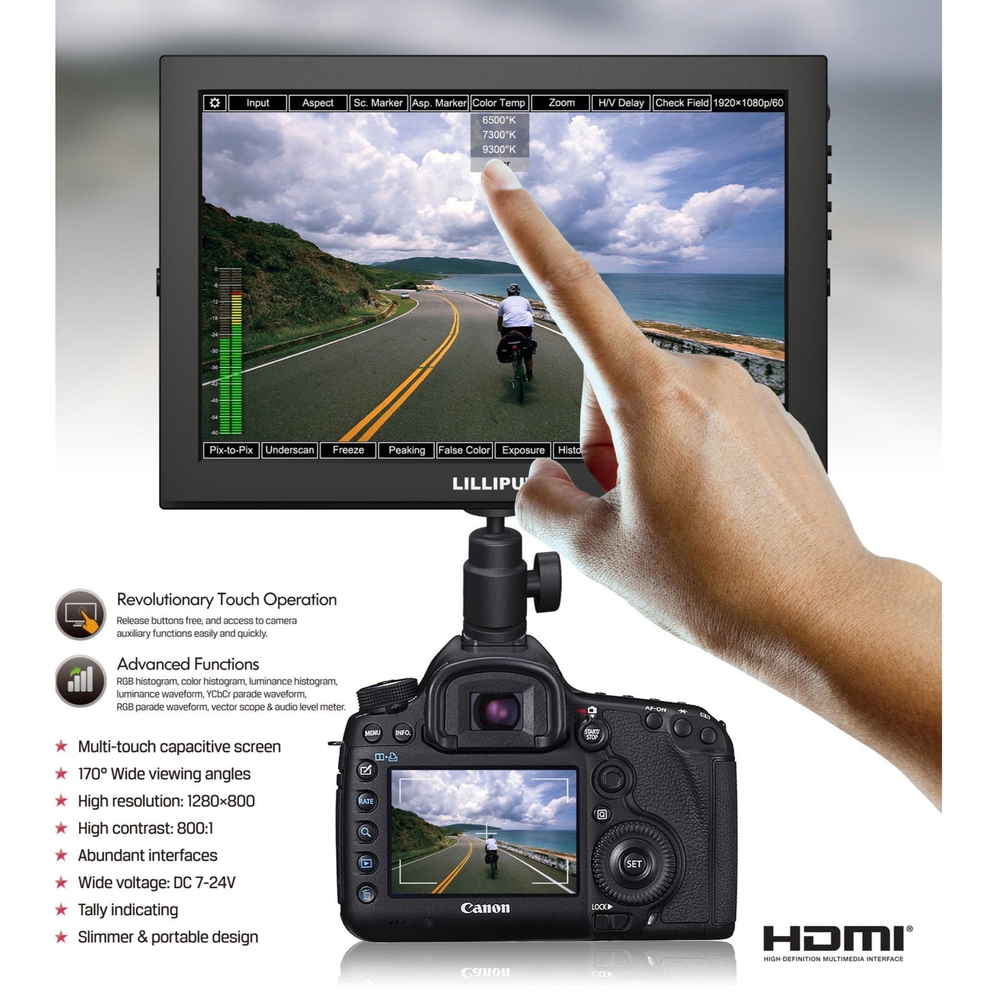 10.1 inchTouch 3GSDI Camera Monitor