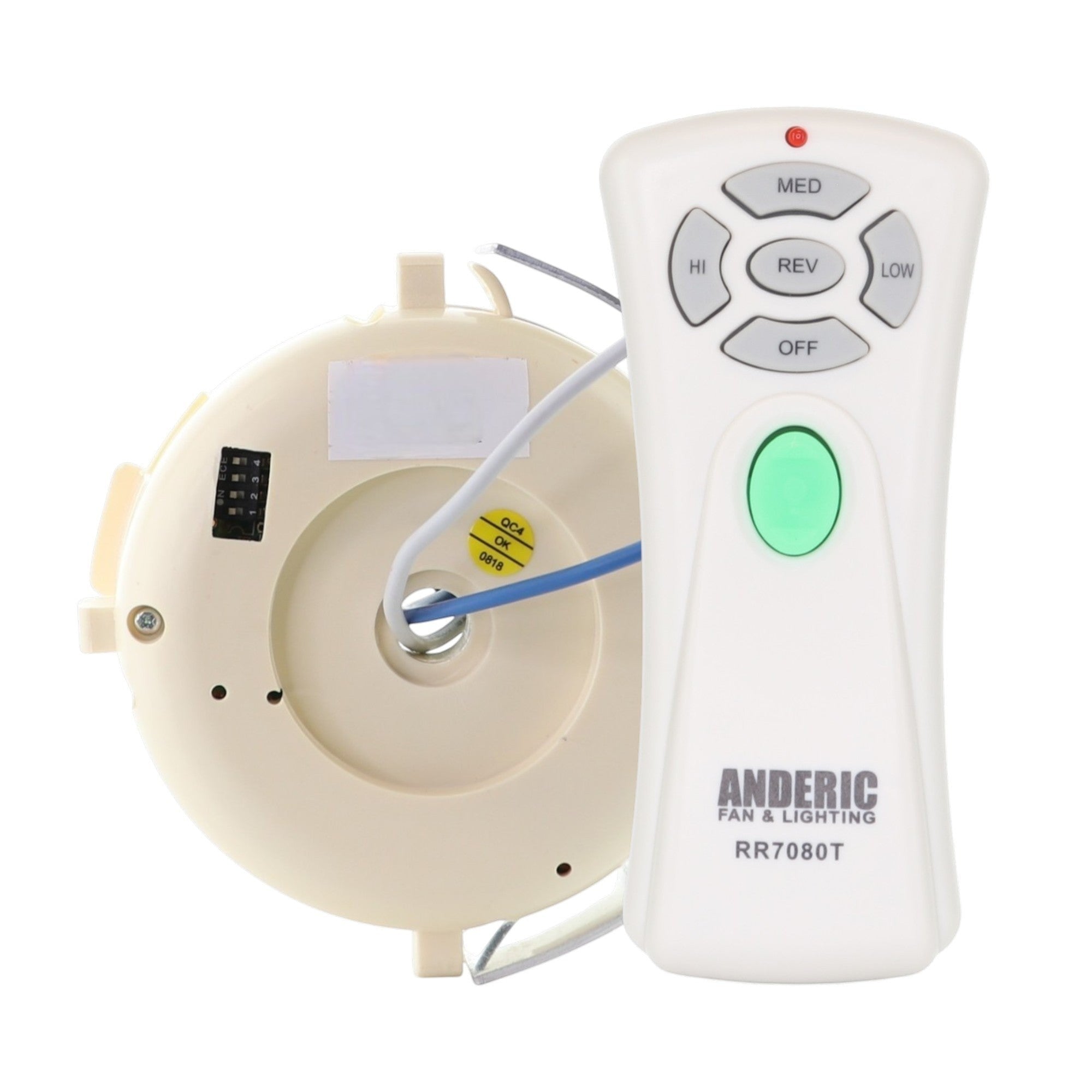 Anderic Substitute for Hampton Bay MR47B UP/DOWN LIGHT Ceiling Fan Receiver [UC7051GKIT]