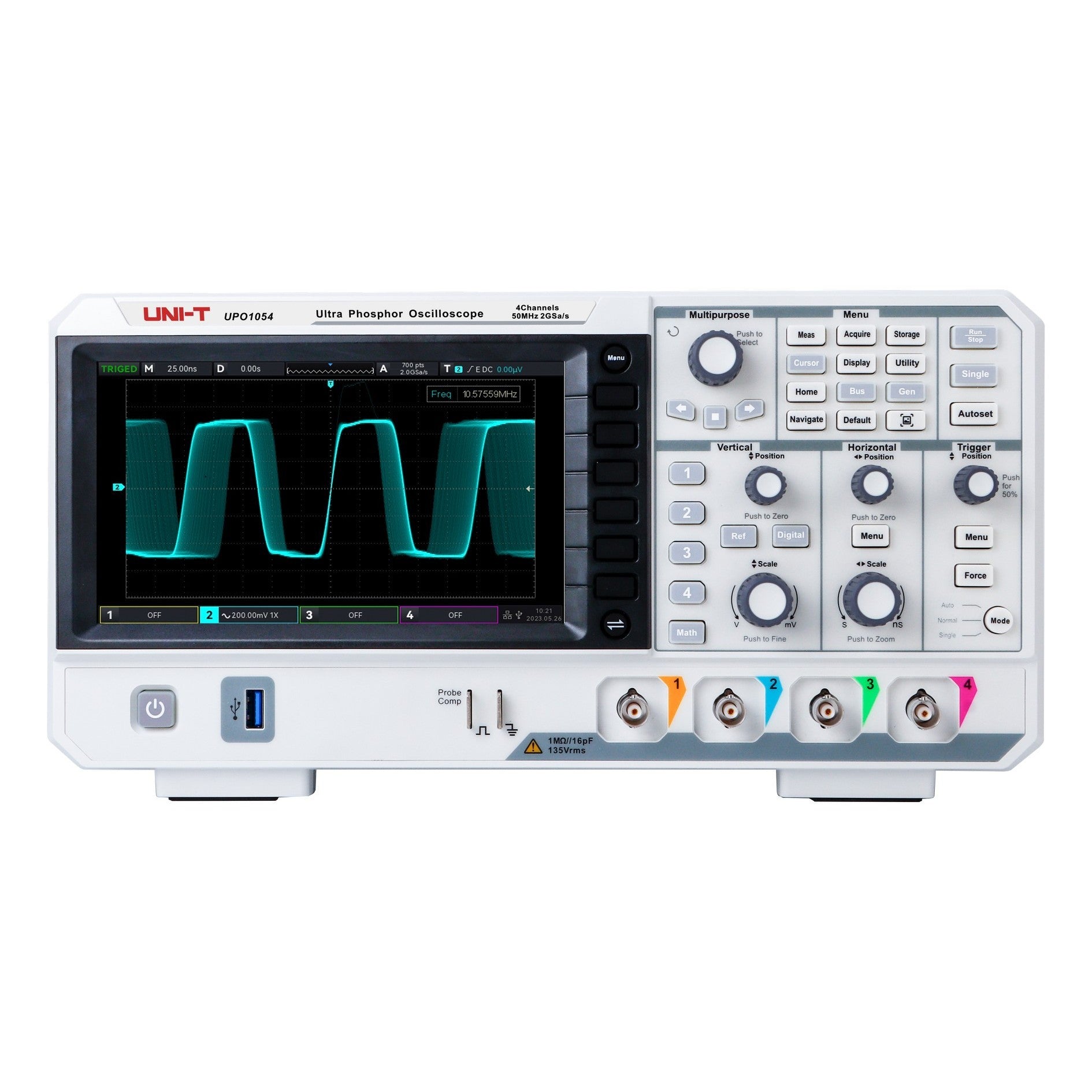 UPO1054 50 MHz 4Ch Digital Storage Oscilloscope