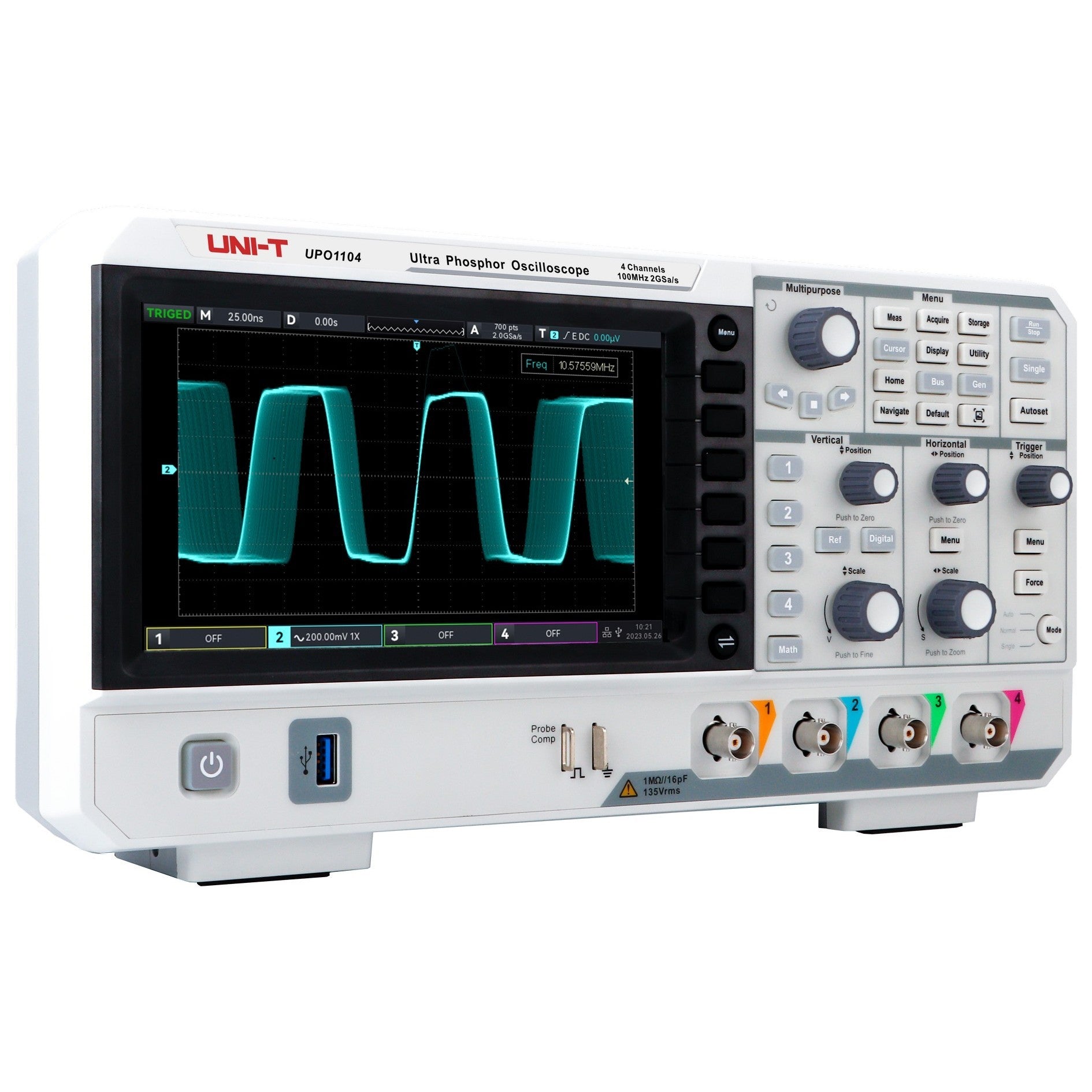 UPO1104 100 MHz 4Ch Digital Storage Oscilloscope