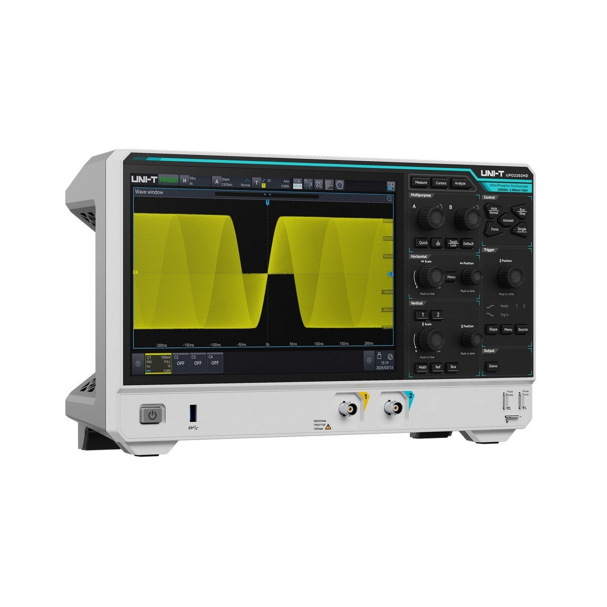 UPO2202HD 200 MHz 2Ch 12-Bit High-Resolution Oscilloscope