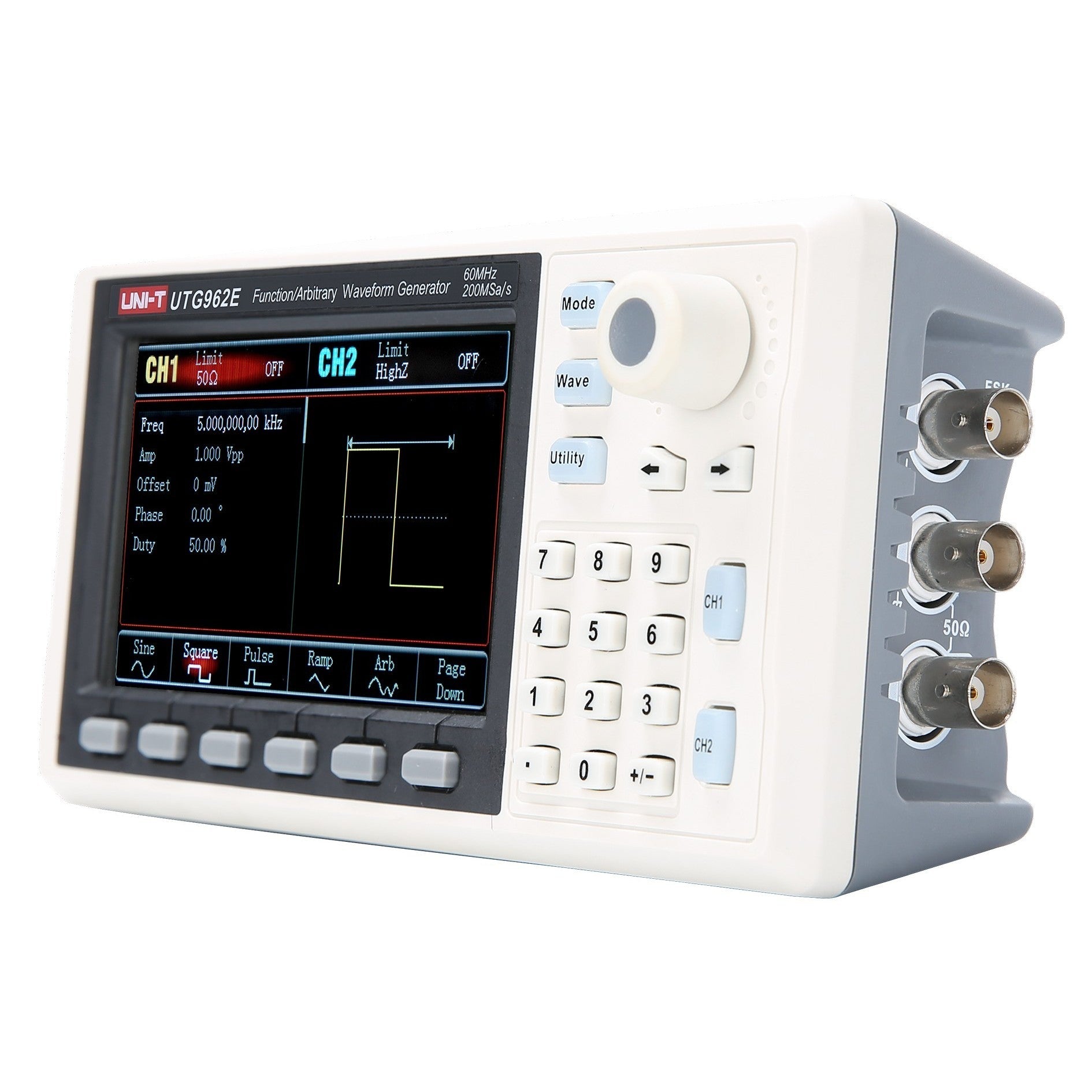 UTG962E 60 MHz 2Ch Classic-Series Arbitrary Waveform Generator