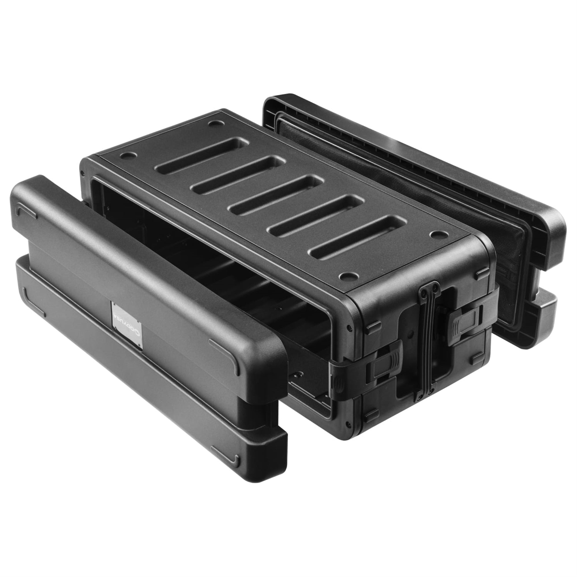 10.5 inch Front Rail to Rear Lid Watertight Dustproof InjectionMolded 3U Rack Case