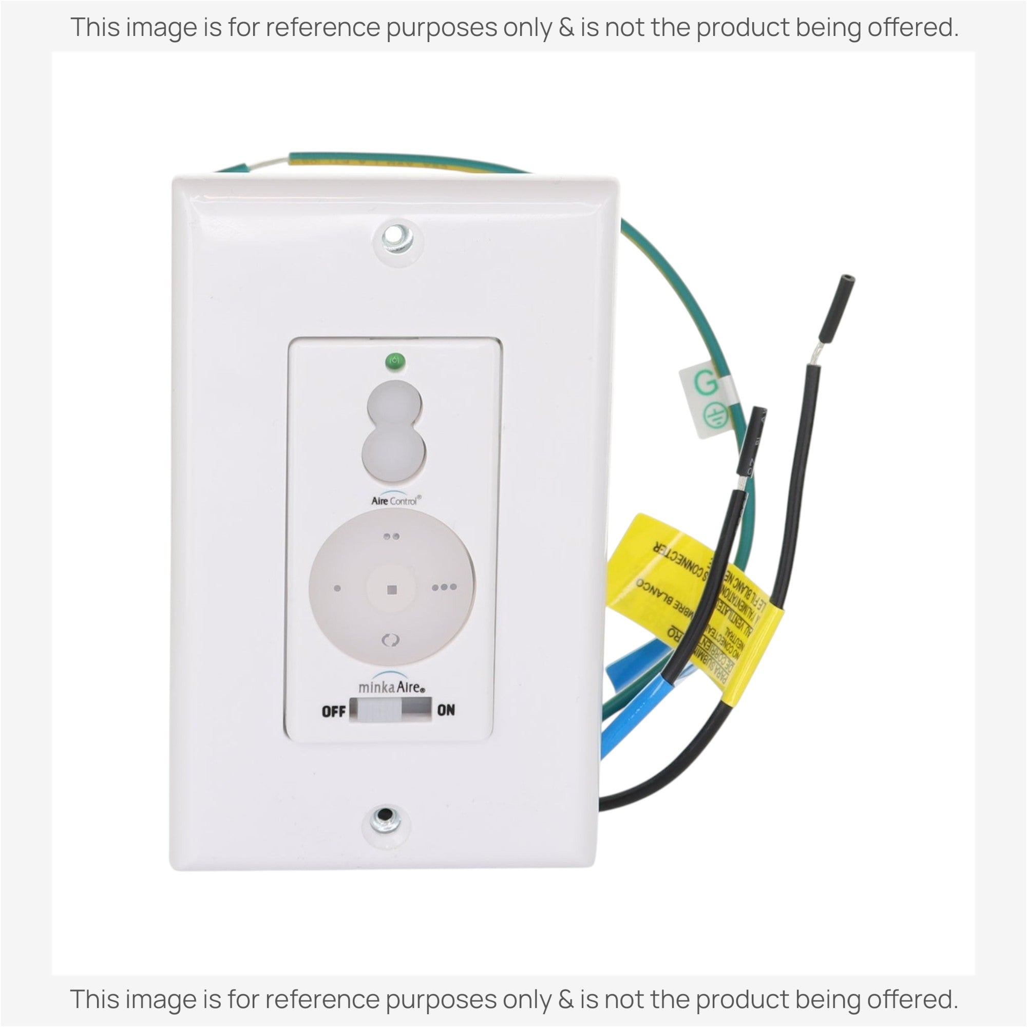 Substitute for Minka-Aire 3-Speed 256 Bit Wall Mount Wired Ceiling Fan Remote Control with Reverse Key WCS212 KUJCE10007 [UC9051T-WIRED/UC7067FMRX]