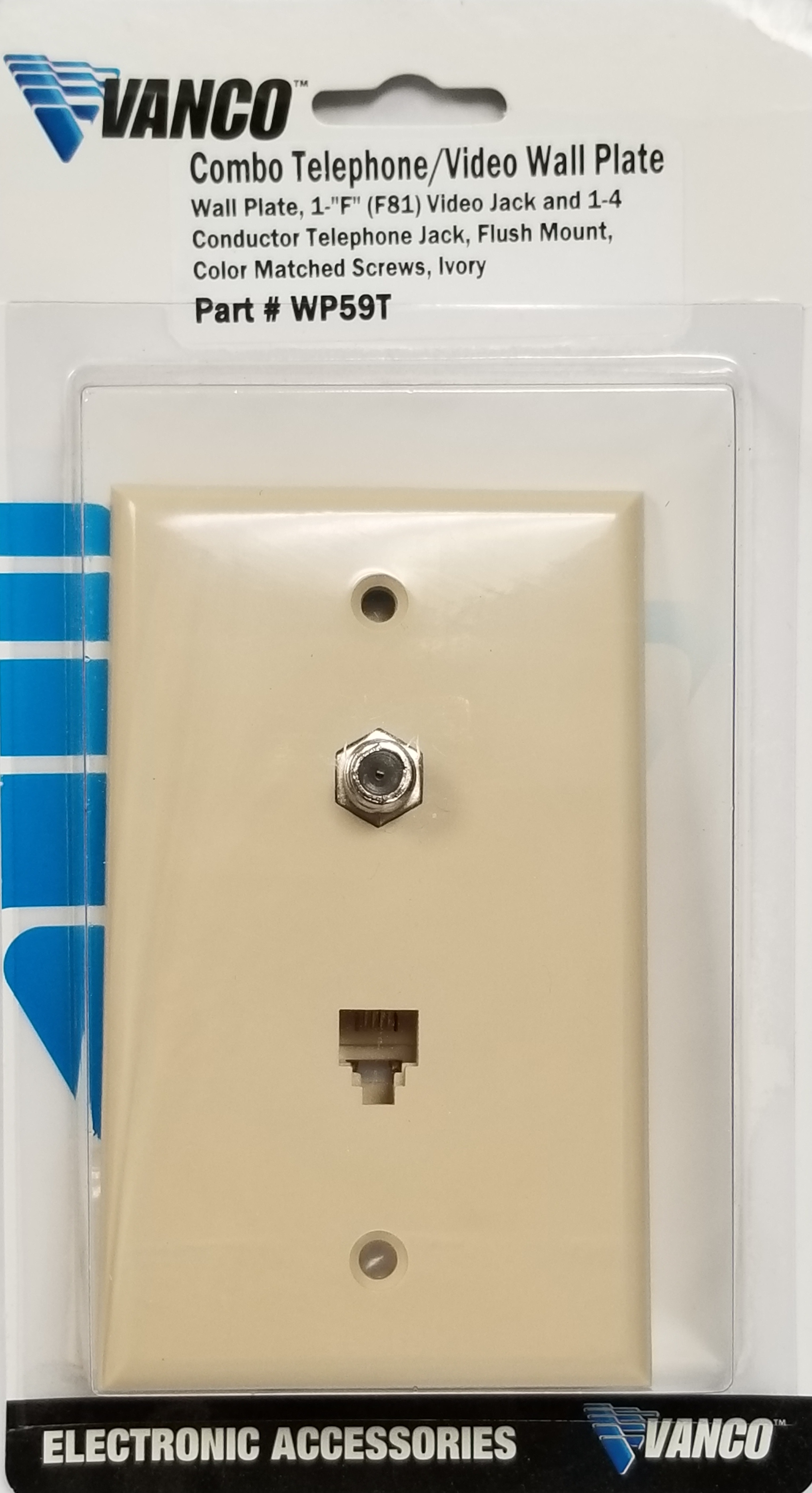 TELEPHONE/TV WALL PLATE