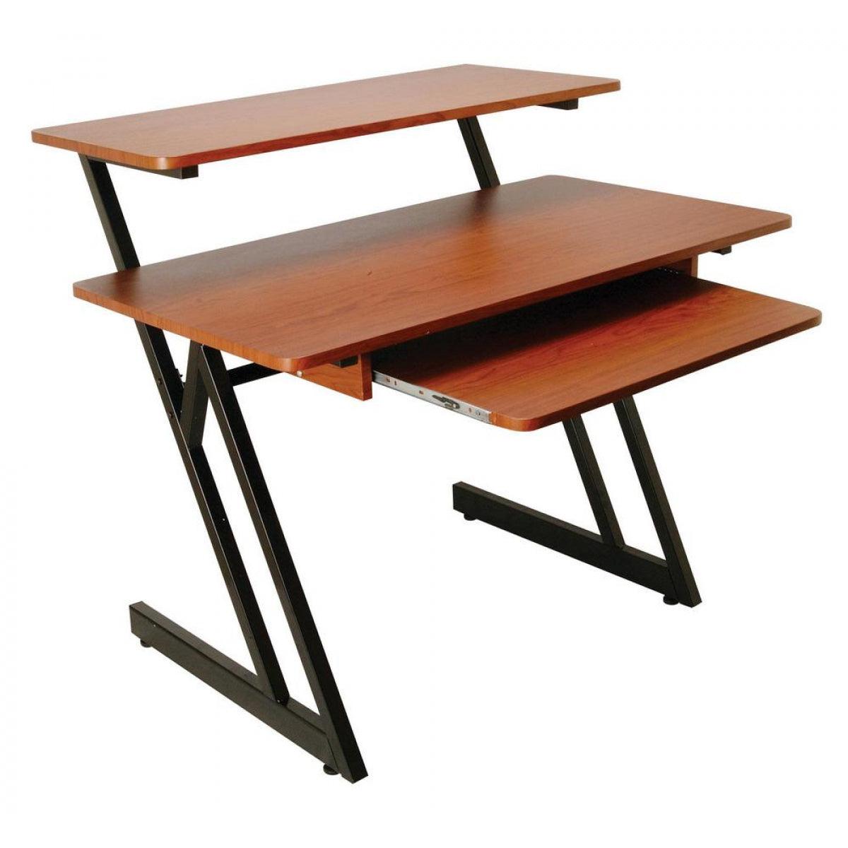 WS7500 Series Wood Workstation (Rosewood/Black Steel)
