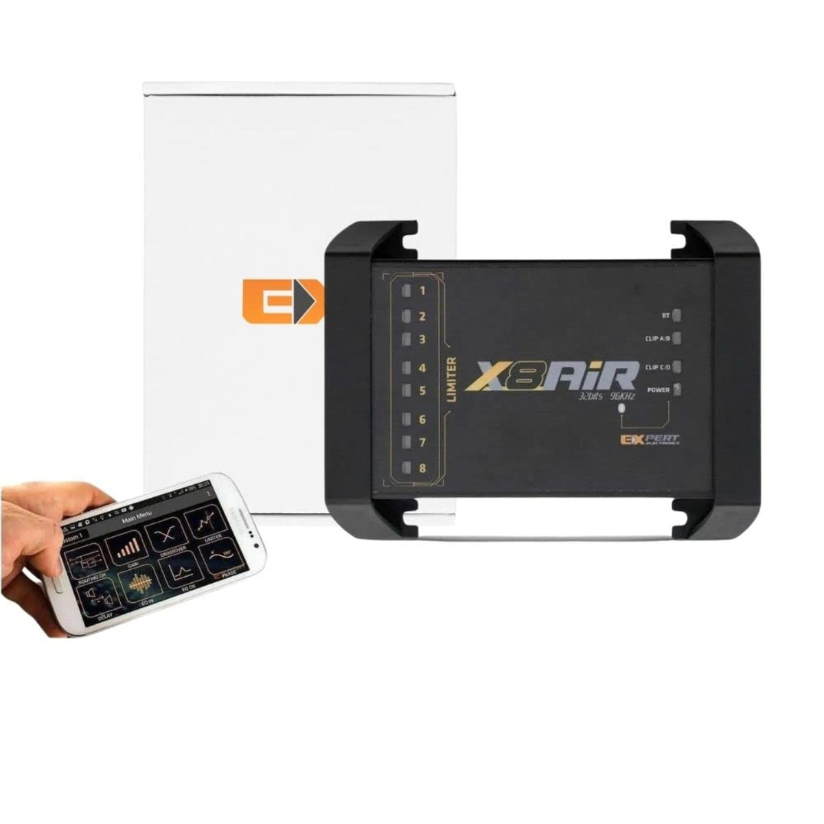 8 Channel Car Audio Processor Controlled via Bluetooth Mobile App