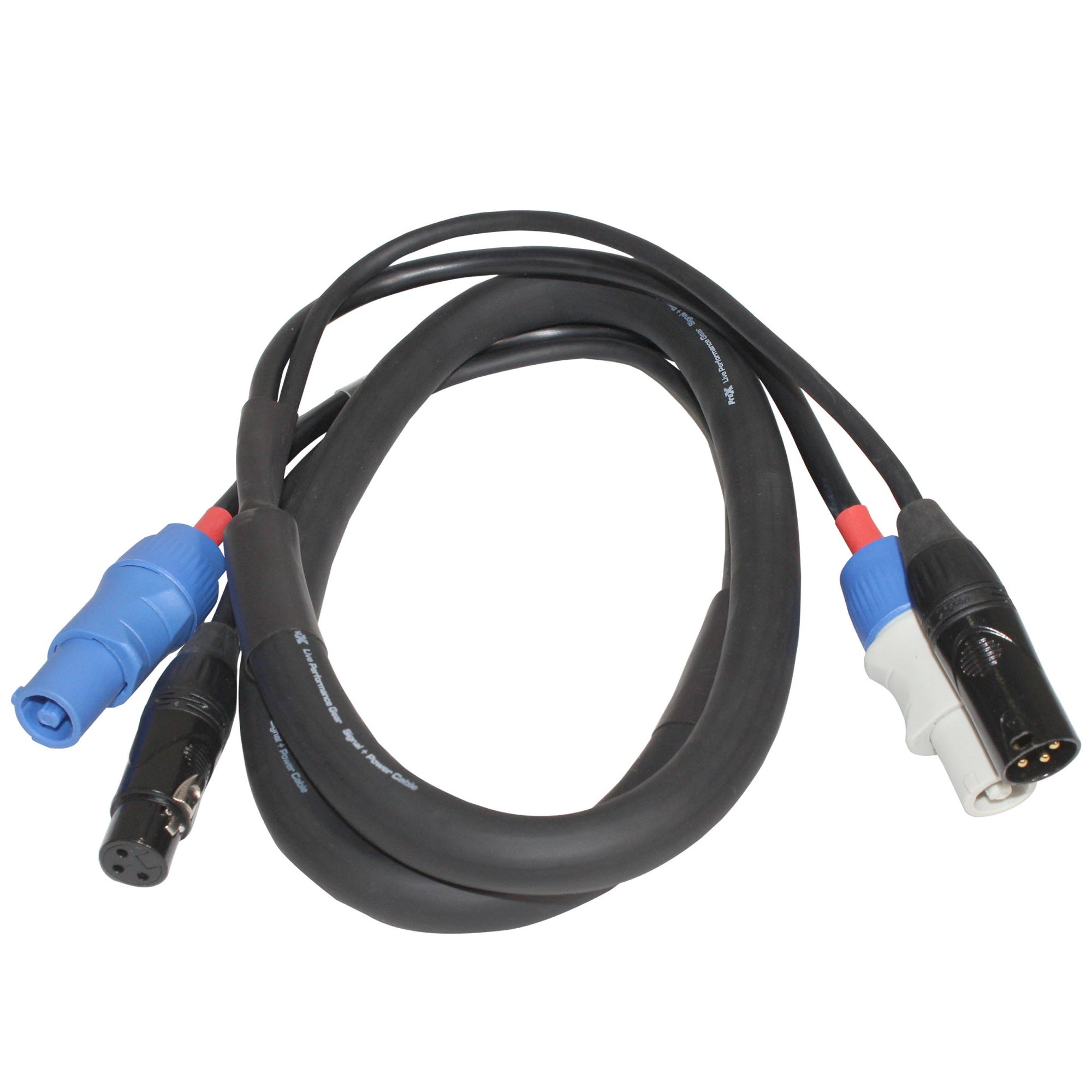 Prox Xc Pwc14 Dmx03 3' Ft Dual 14Awg Powerkon To Dual Dmx Combo Link Jumper Cable