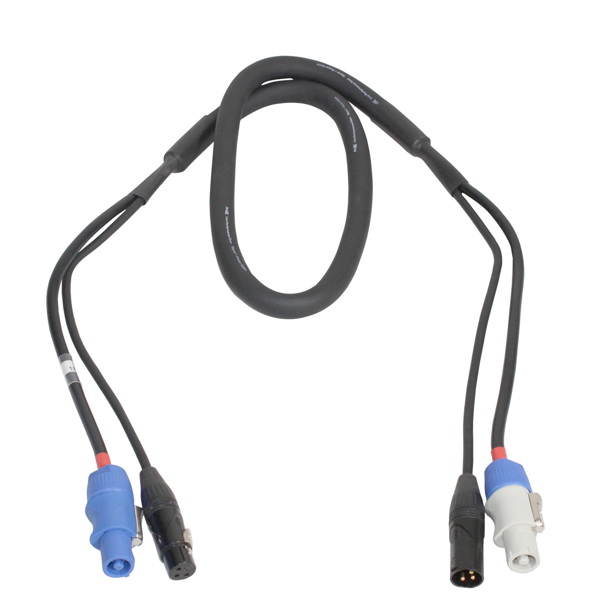 Prox Xc Pwc14 Dmx03 3' Ft Dual 14Awg Powerkon To Dual Dmx Combo Link Jumper Cable