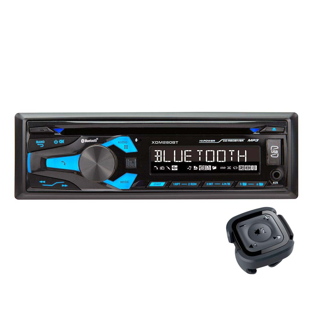 Dual Single Din Am/Fm Cd Player Bt Usb Aux 50Wx4F/R Outputs