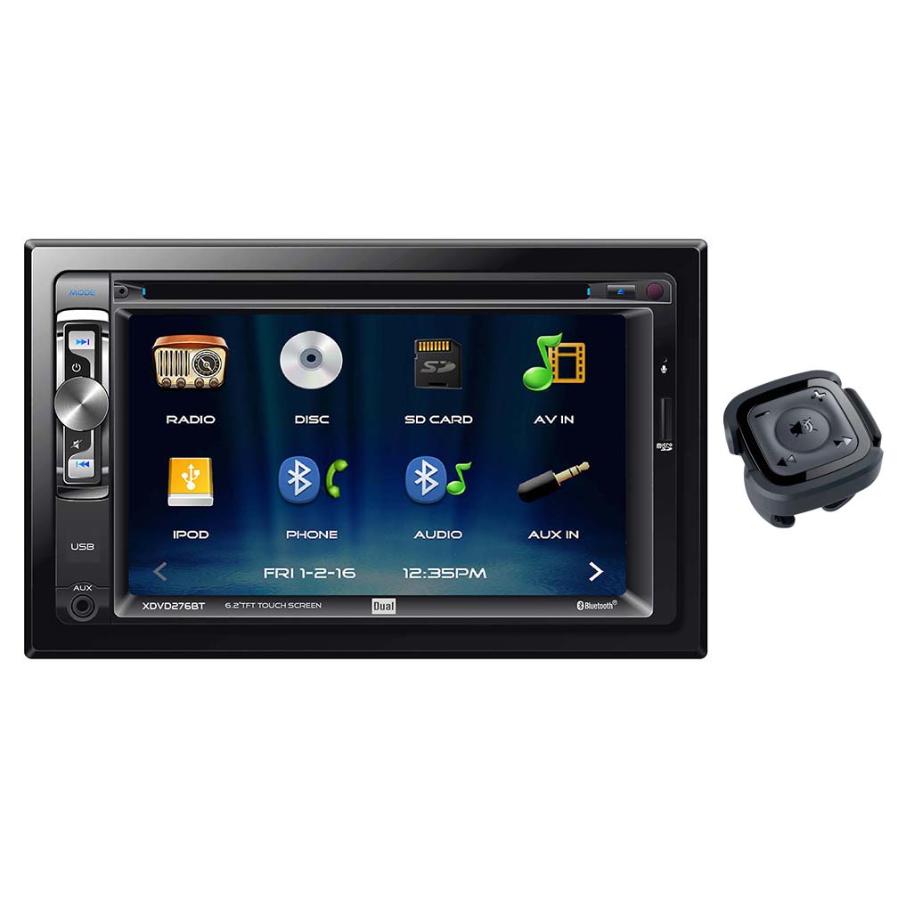 Dual Double Din 6.2 Inch Lcd Screen Dvd Bluetooth Usb