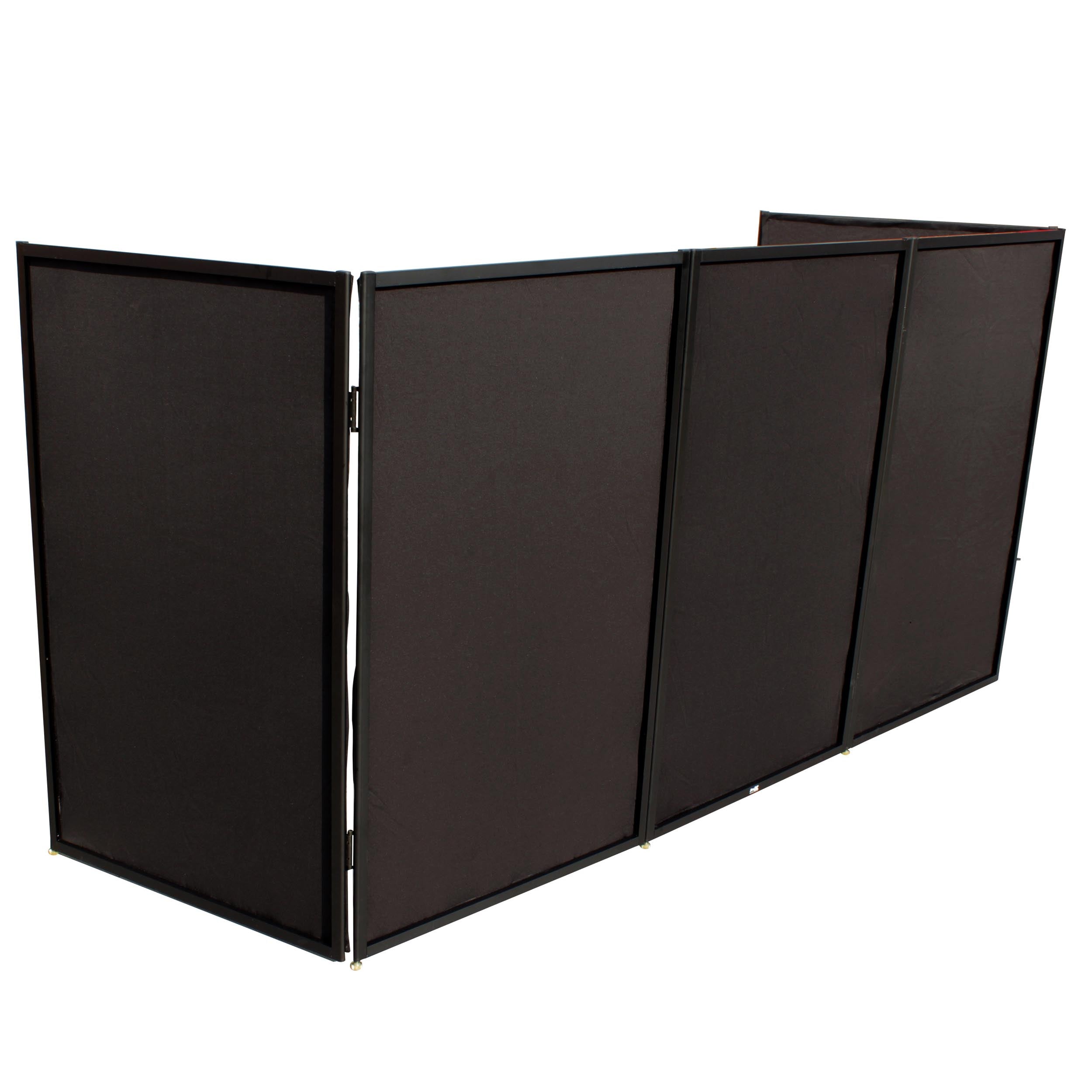 Prox Xf 5X3048B 5 Panel Black Frame Dj Facade W Stainless Quick Release 180 Deg. Hinges