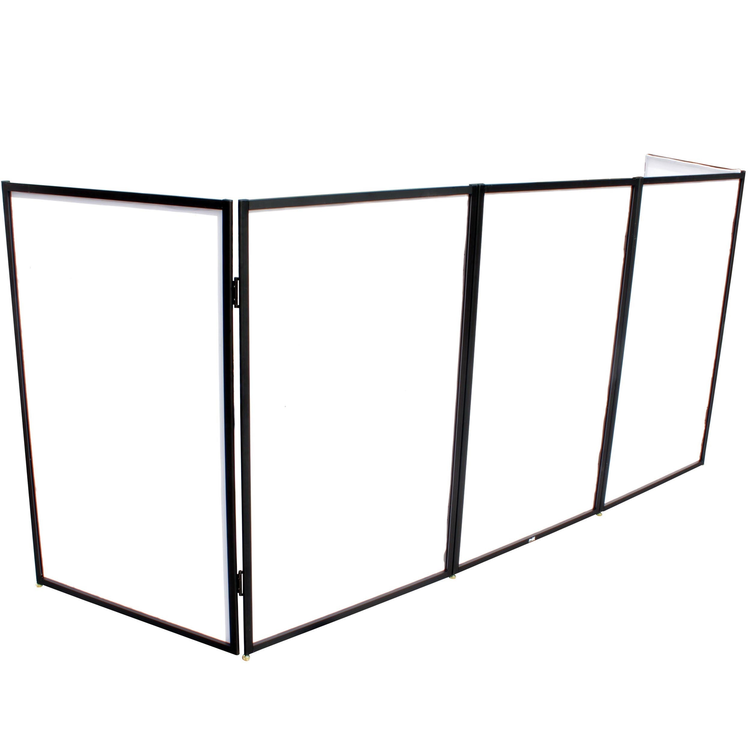 Prox Xf 5X3048B 5 Panel Black Frame Dj Facade W Stainless Quick Release 180 Deg. Hinges