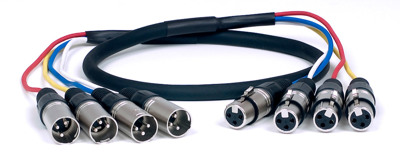 XLRQUAD6  6 FT Quad XLR Cable