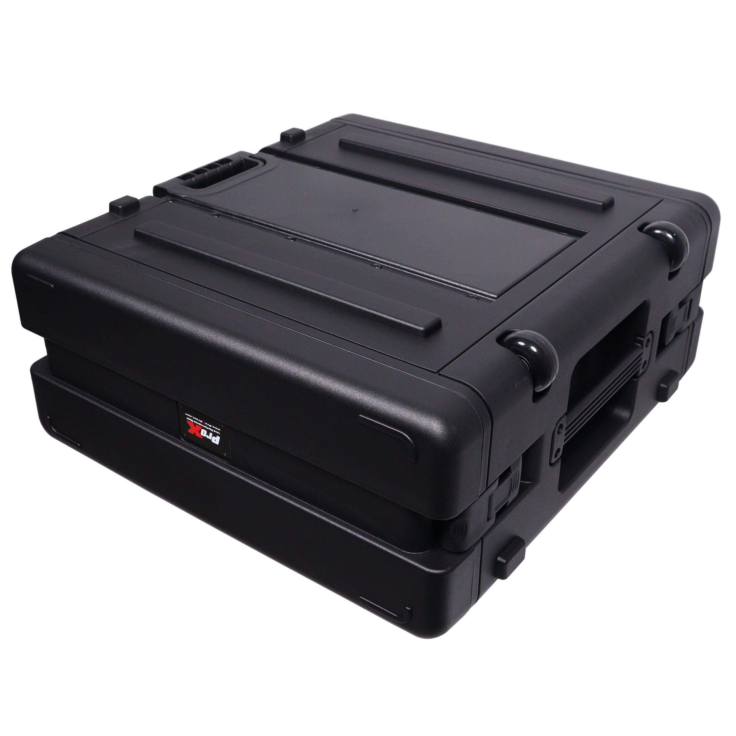 UltronX 4U Rack Air Tight Water Sealed ABS Case with Retractable Pull Out Handle and Wheels