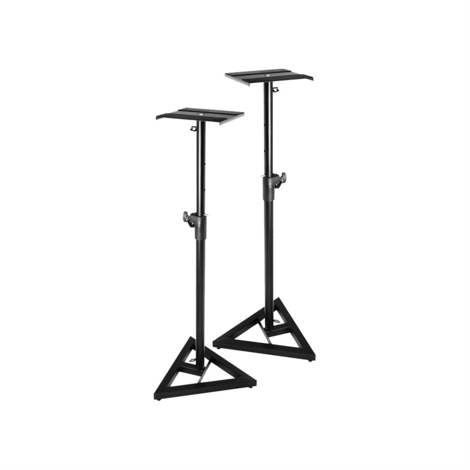 ProX XMS12 Pair of Monitor Speaker Platform Stands W/Rubberized Platform and Wide Base