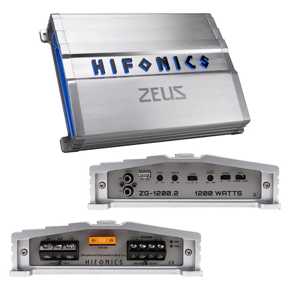 Hifonics Zeus Gamma Series 1200 Watts 2 Channel @ 4 Ohm Ab