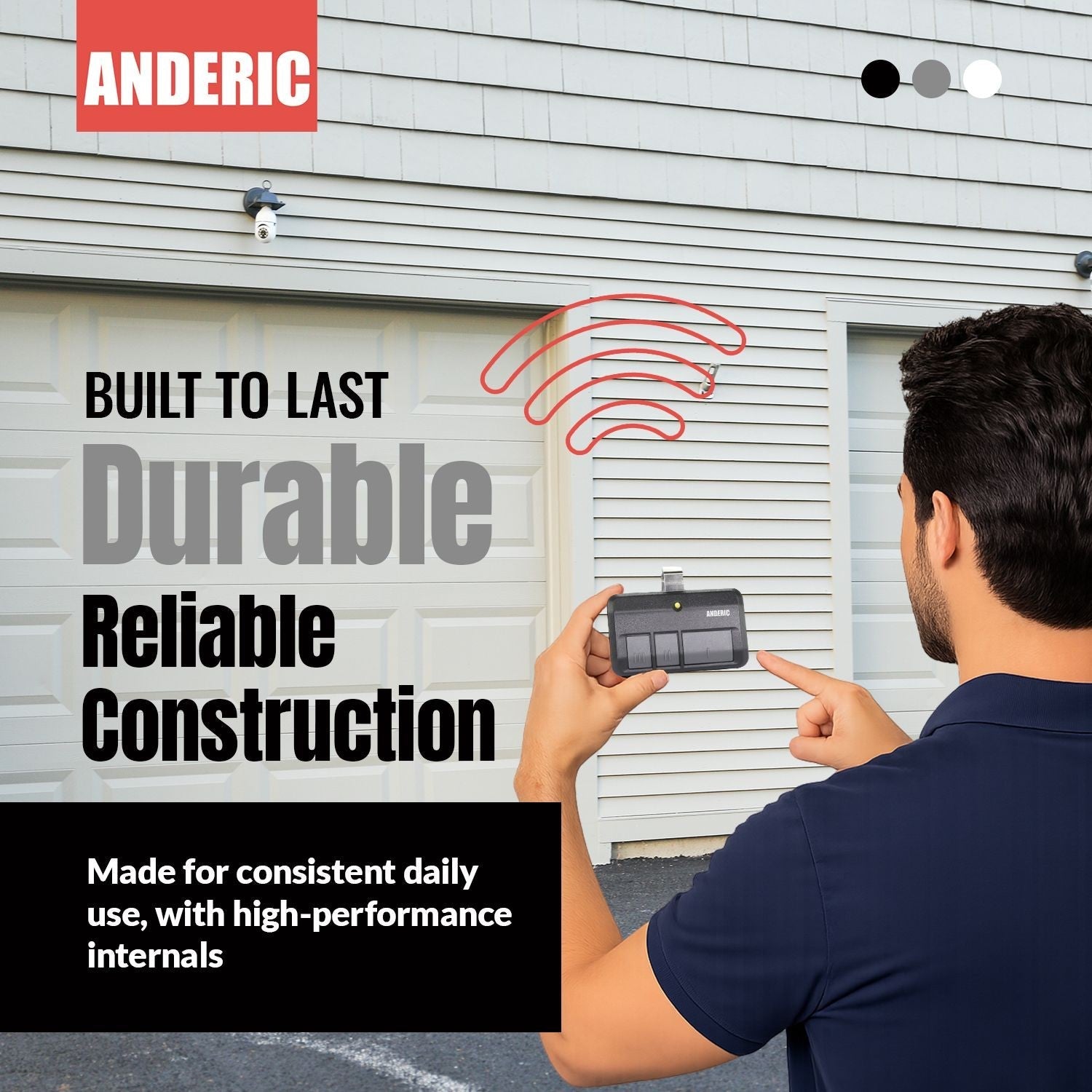Anderic Substitute Kit for Allstar 111025 288mhz Remote Canadian version Garage Door Opener Remote Control [RR850LM]