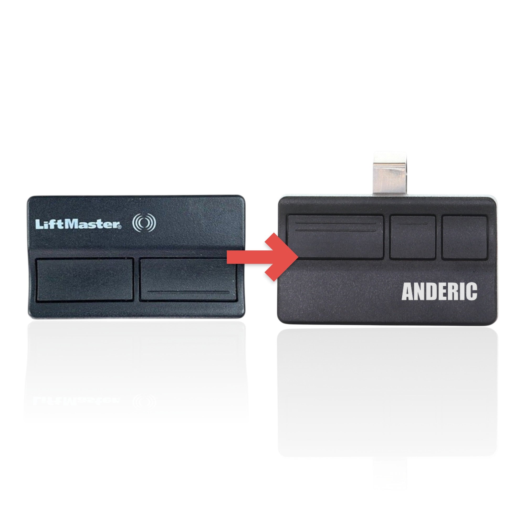 Anderic Substitute for AccessMaster 372AC 2-Button Vizor 315 MHz Garage Door Opener Remote Control [373LM]