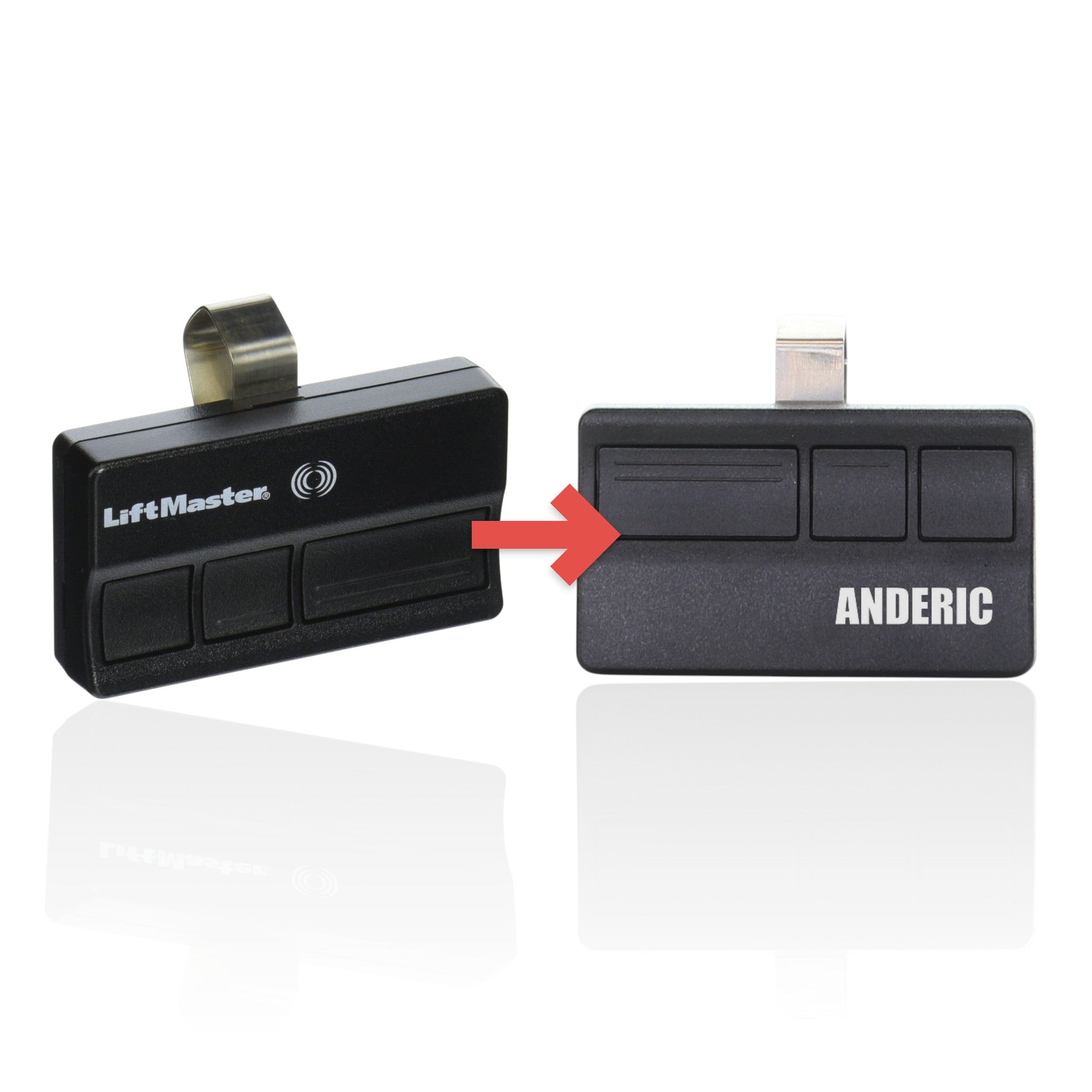 Anderic Substitute for AccessMaster 373AC 3-Button Vizor 315 MHz Garage Door Opener Remote Control [373LM]