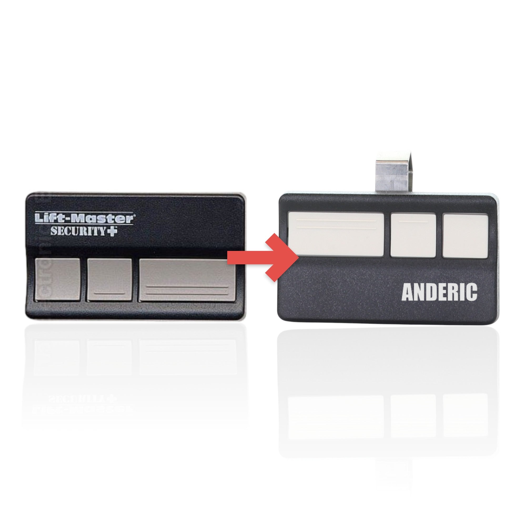 Anderic Substitute for AccessMaster 973LM 3-Button Vizor 390 MHz Garage Door Opener Remote Control [973LM]