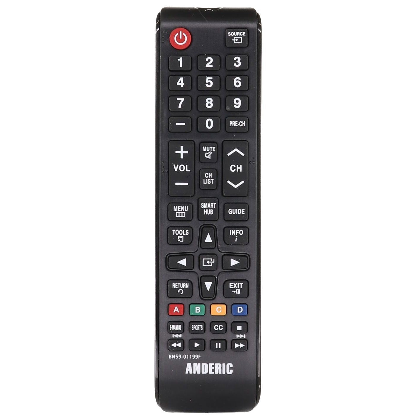 Anderic Substitute For Samsung BN59-01175N TV Remote Control - BN5901175N [BN5901199F]