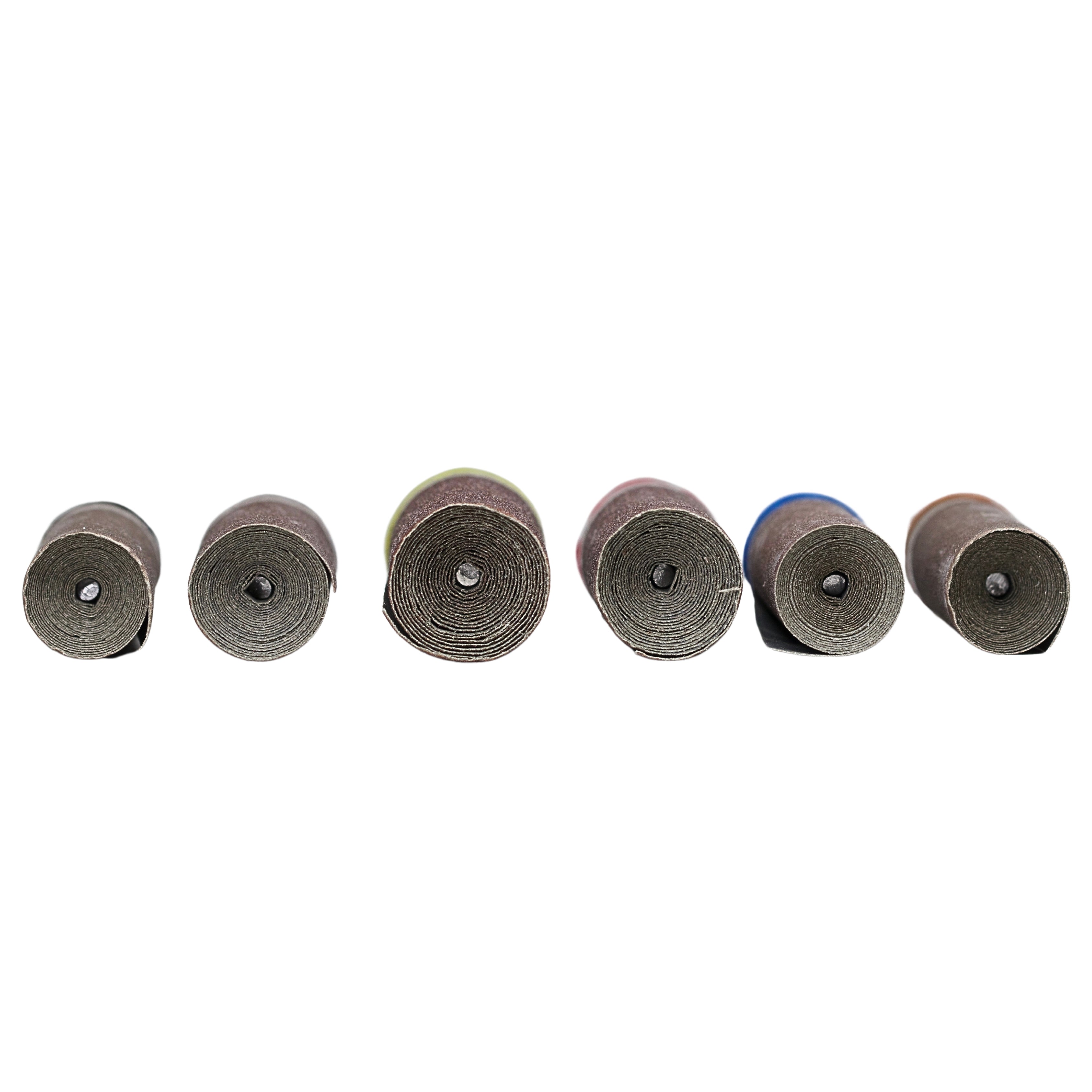 Mounted A/O Sandpaper Cartridge Roll - Japanese, Peel and Cut, 3/32" Shank
