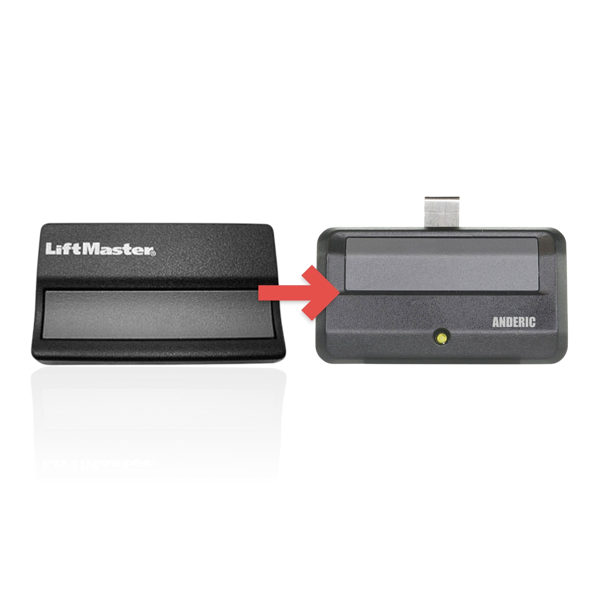 Anderic Substitute for LiftMaster 81LM 1-Button Vizor 390mhz Garage Door Opener Remote Control [891LM]