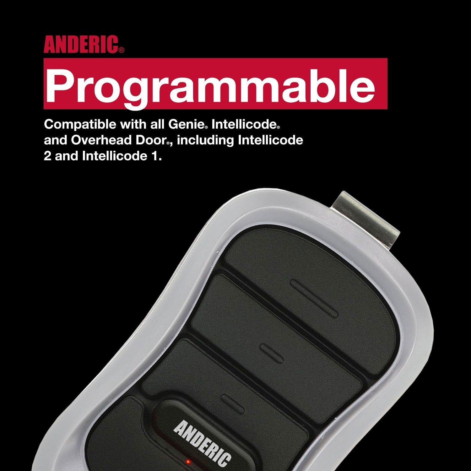 Anderic Substitute for Genie G3TBX 3 button visor Garage Door Opener Remote Control [G3TBX]