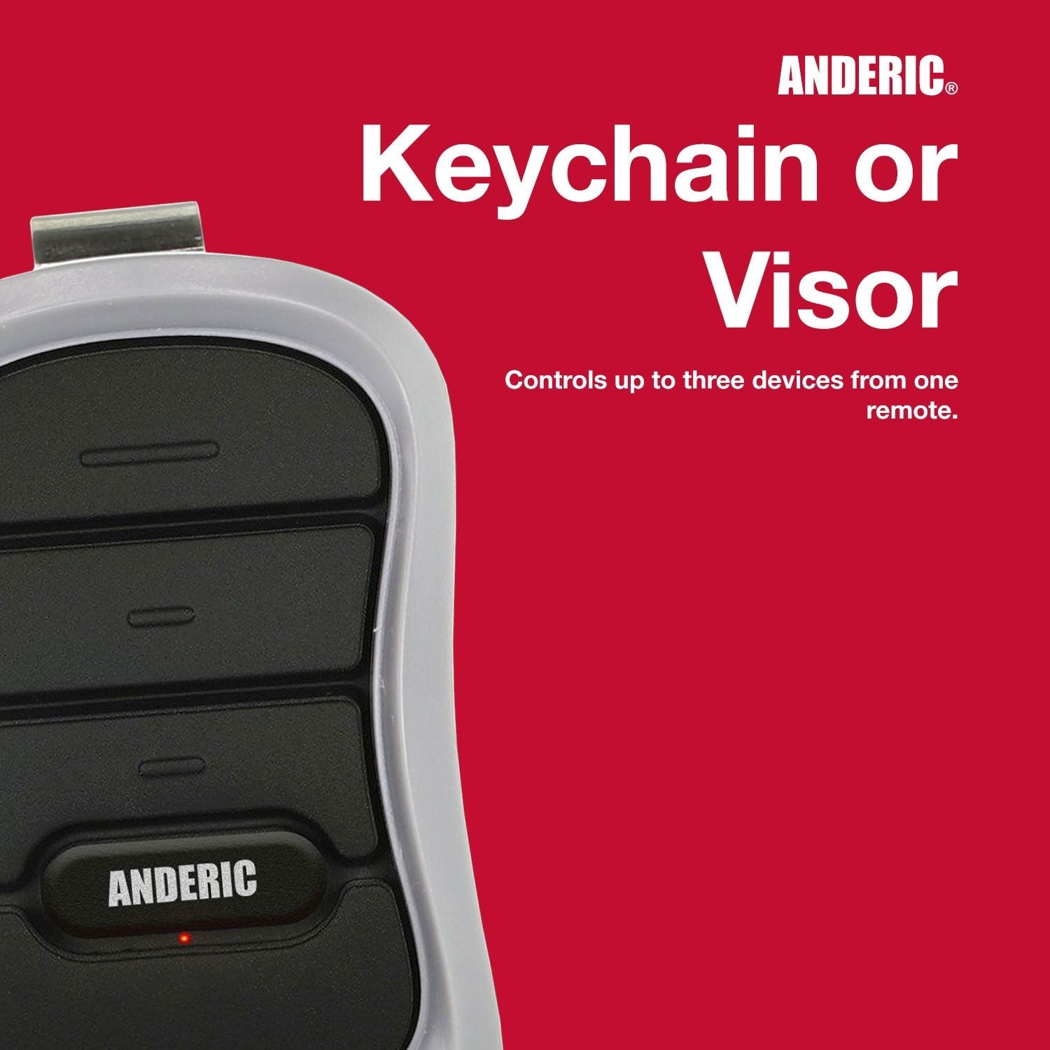 Anderic Substitute for Genie G3TBX 3 button visor Garage Door Opener Remote Control [G3TBX]