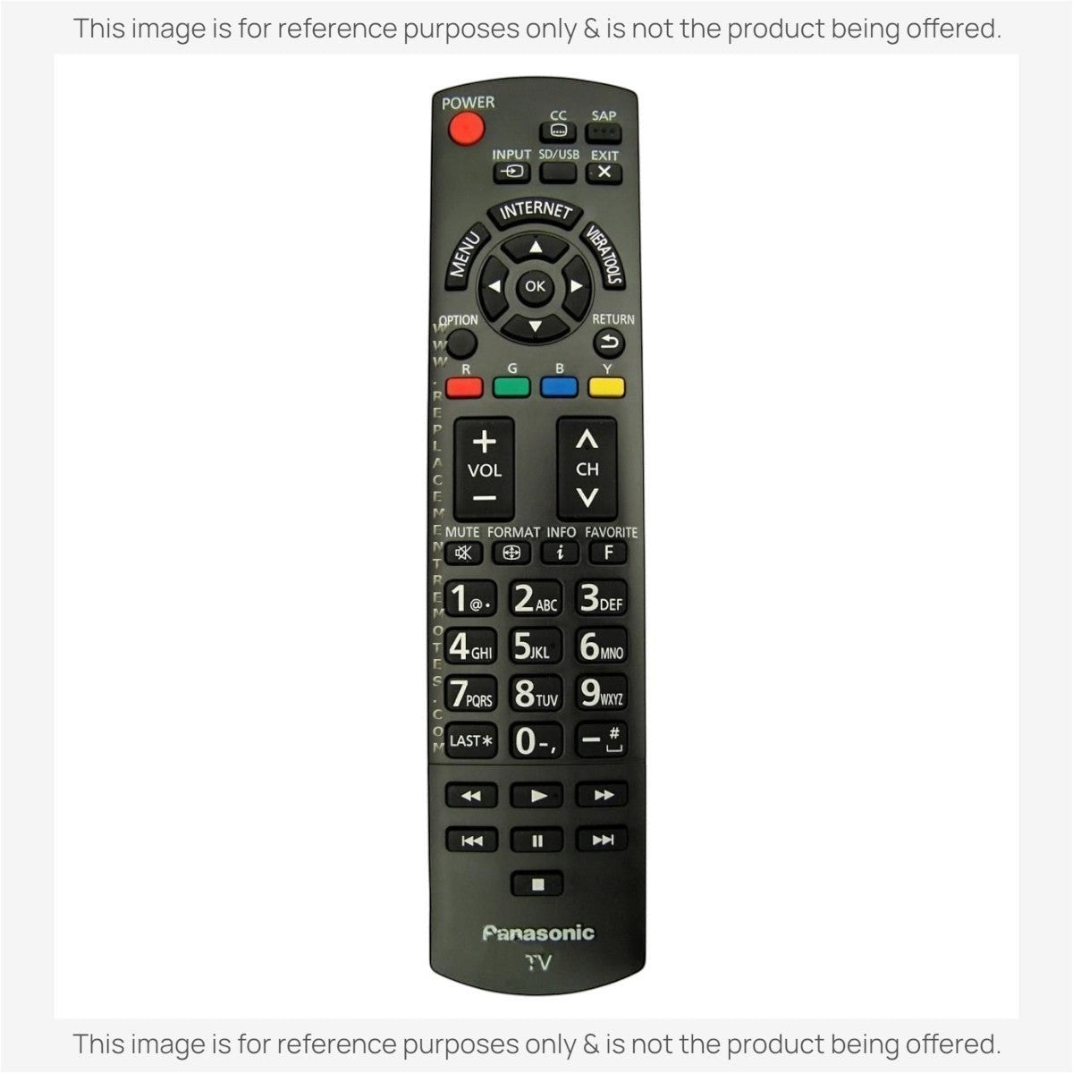 Anderic Substitute for Panasonic N2QAYB000705 TV Remote Control [RRU401-2680]
