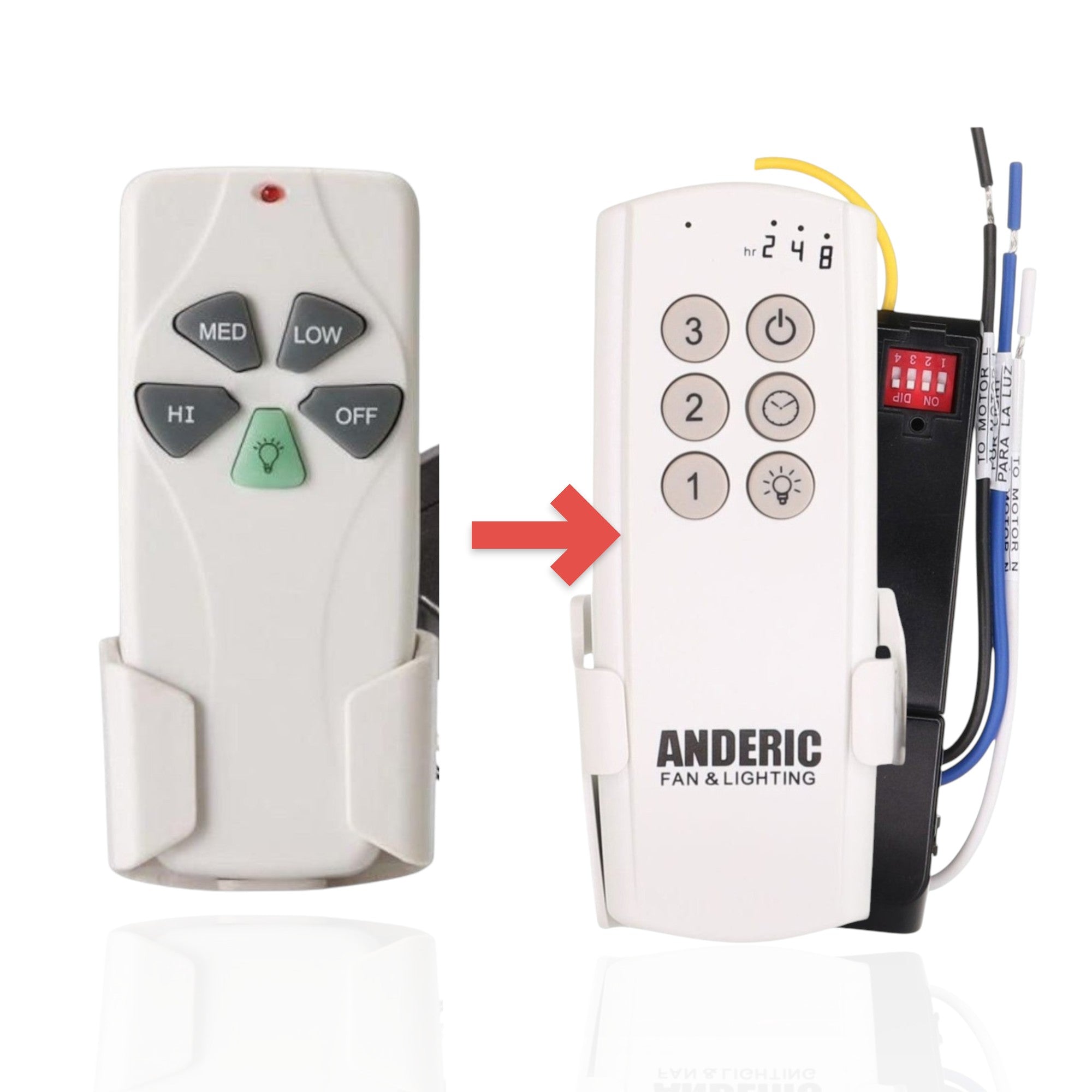 Anderic Substitute Kit for Nutone RCK01 Universal Ceiling Fan Kit Ceiling Fan Remote Control Kit [63T-AC83T-KIT]