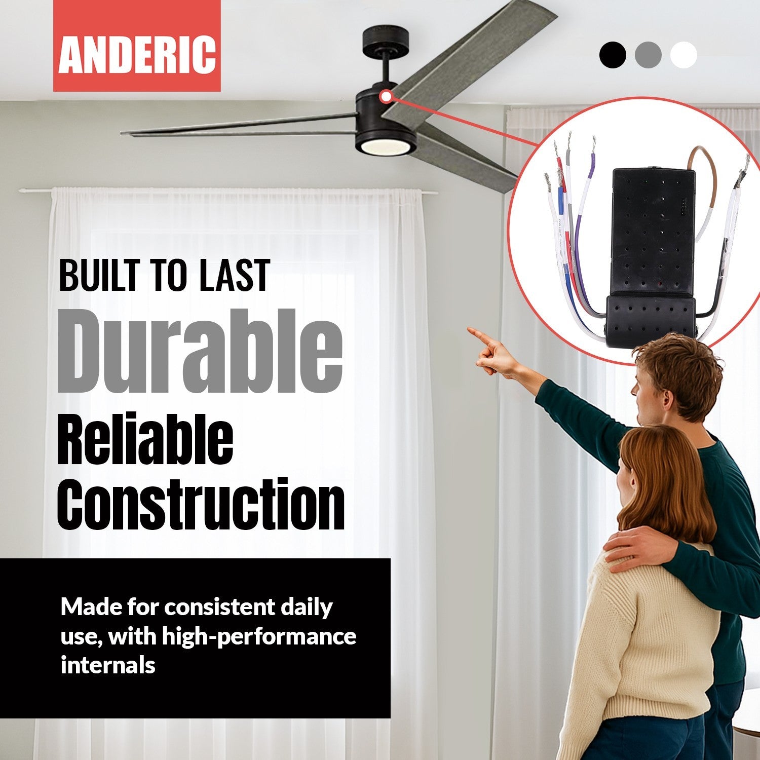 Substitute for Monte Carlo R8Y7RC04-CF Visual Comfort Ceiling Fan Remote Control | 2.4 GHz - 7rc04-cf100001 [DC1-DC8-KIT]