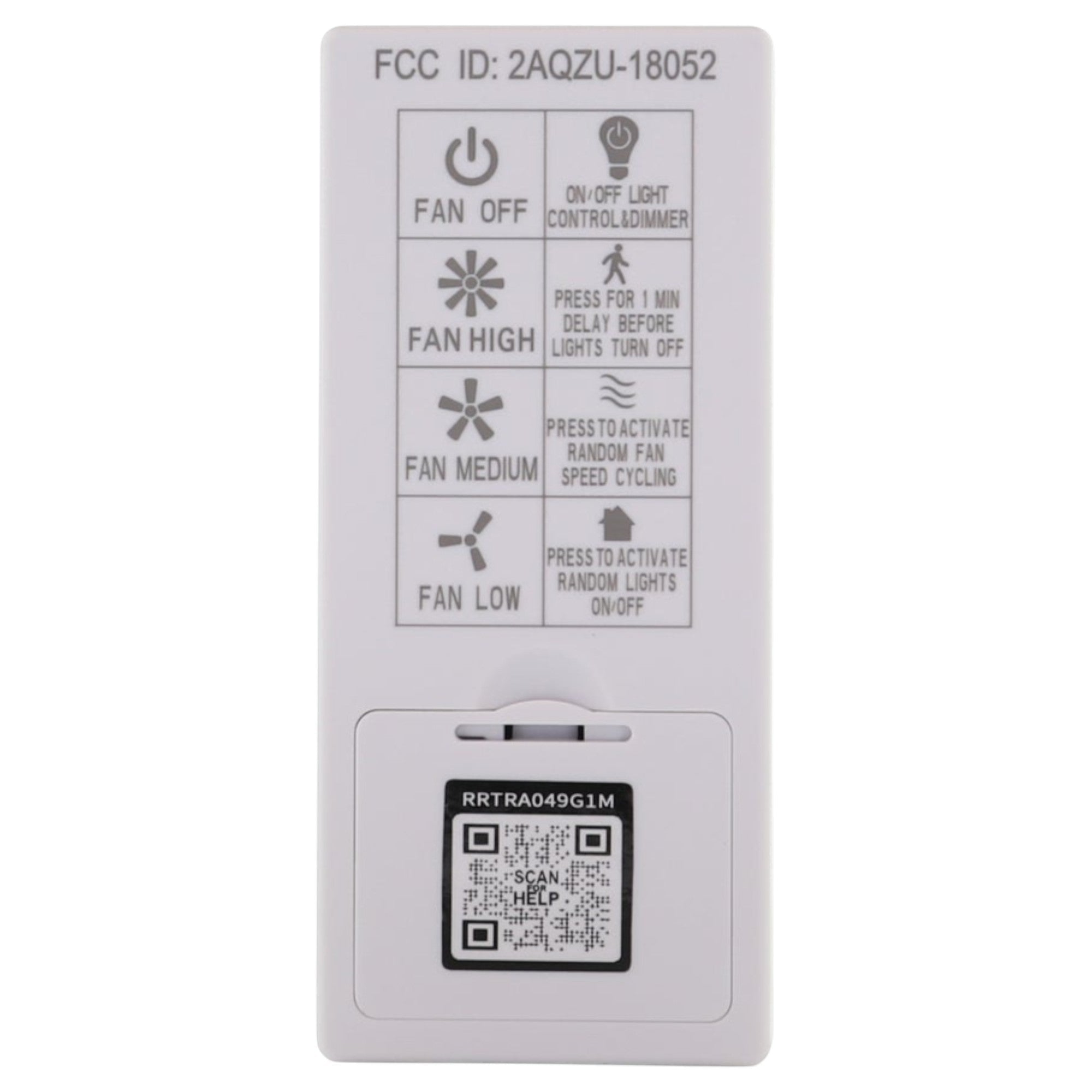 Anderic Substitute for Harbor Breeze TR326A 3-Speed Ceiling Fan Remote Control Compatible with MR101T Receiver 2AQZU-18007 [RRTRA049G1M]